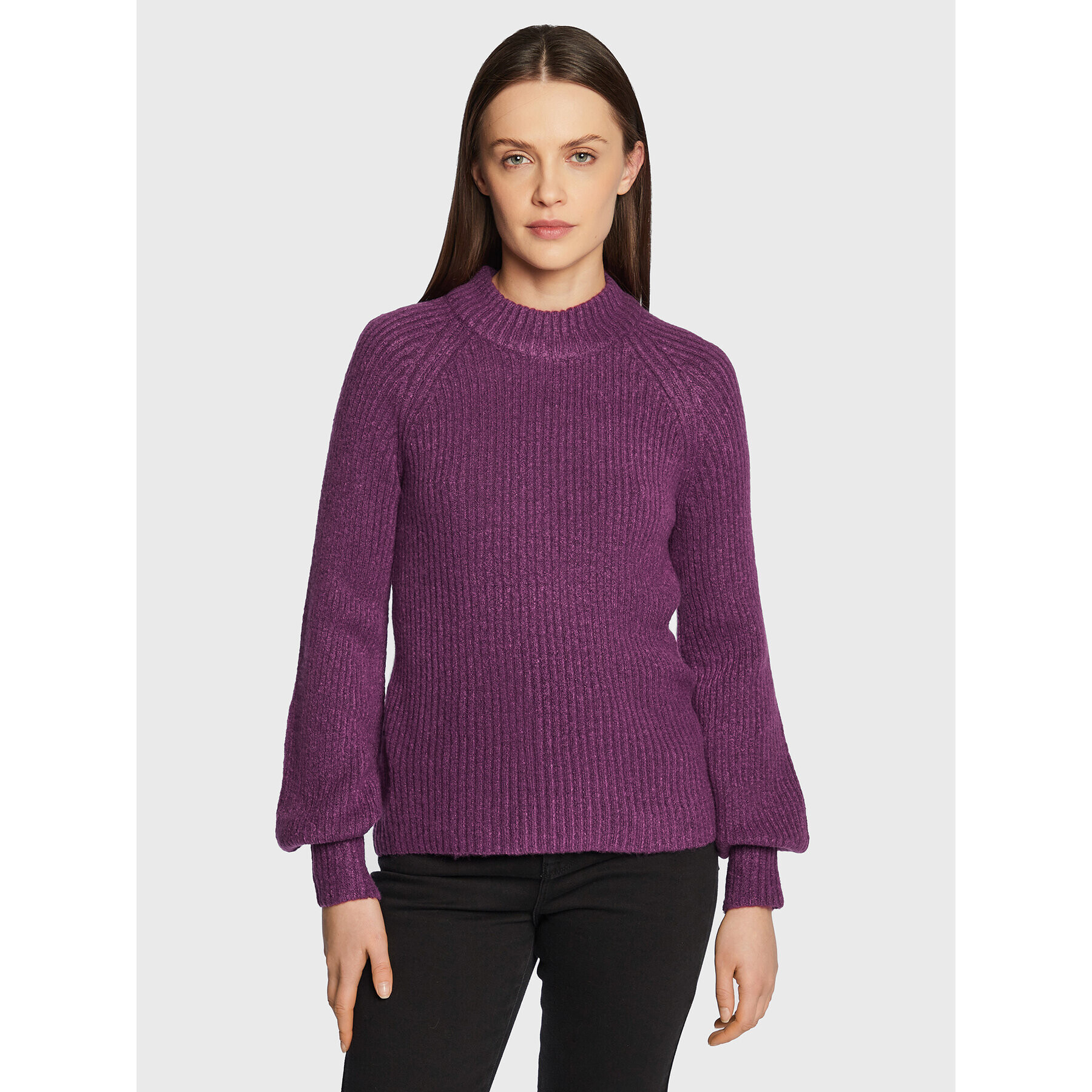 b.young Пуловер Nora 20810510 Виолетов Regular Fit - Pepit.bg