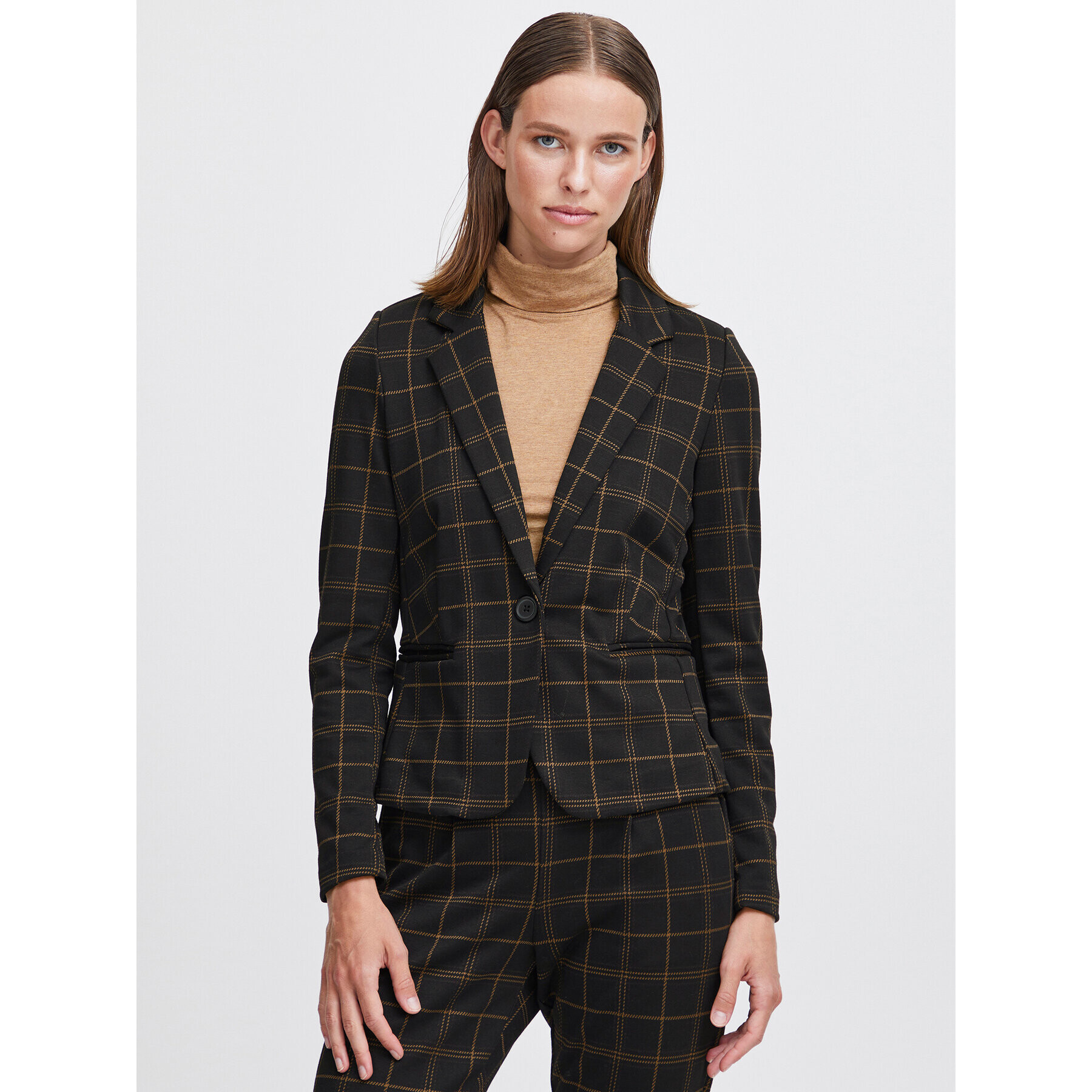 b.young Сако 20813952 Кафяв Slim Fit - Pepit.bg