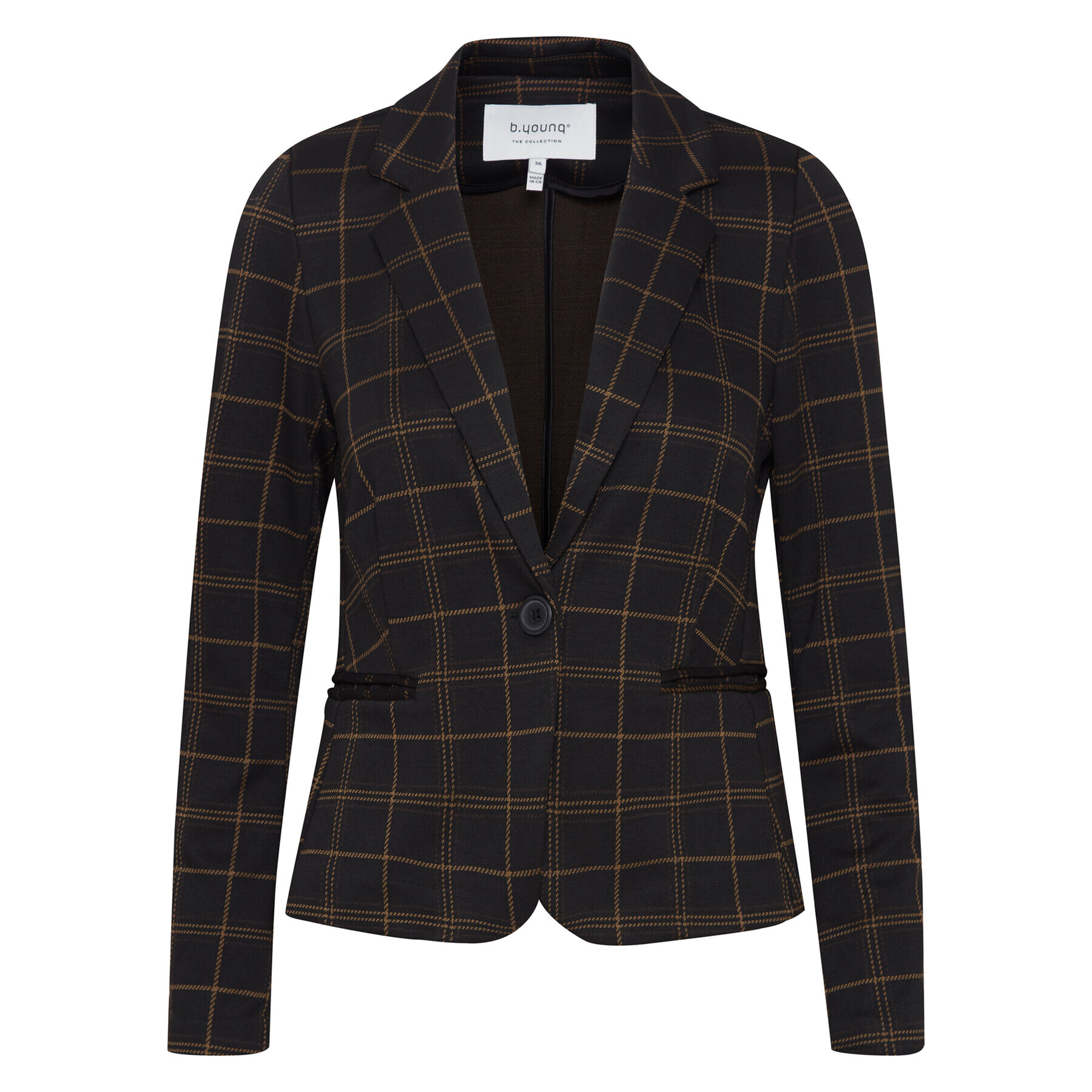 b.young Сако 20813952 Кафяв Slim Fit - Pepit.bg