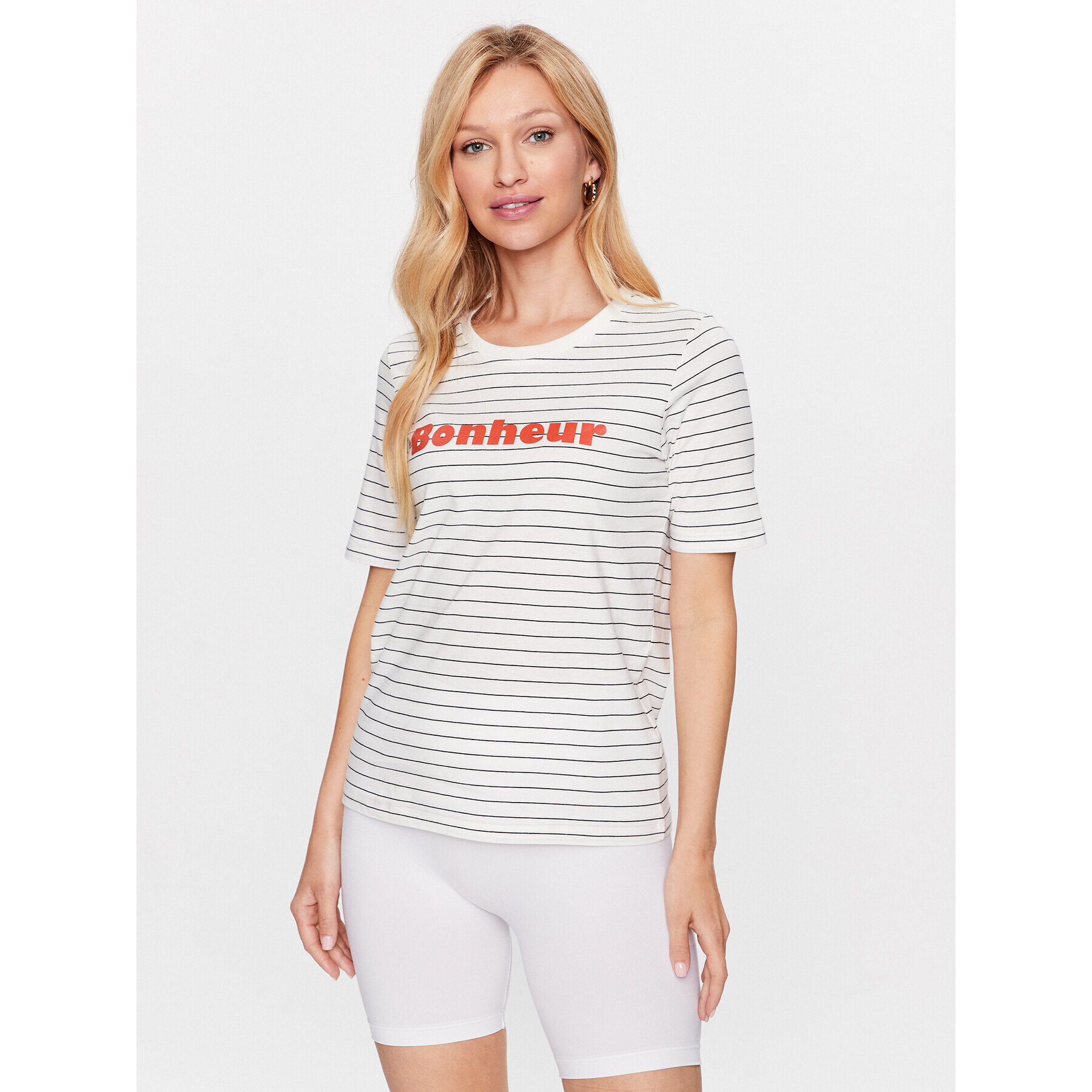 b.young Тишърт 20812840 Бял Regular Fit - Pepit.bg