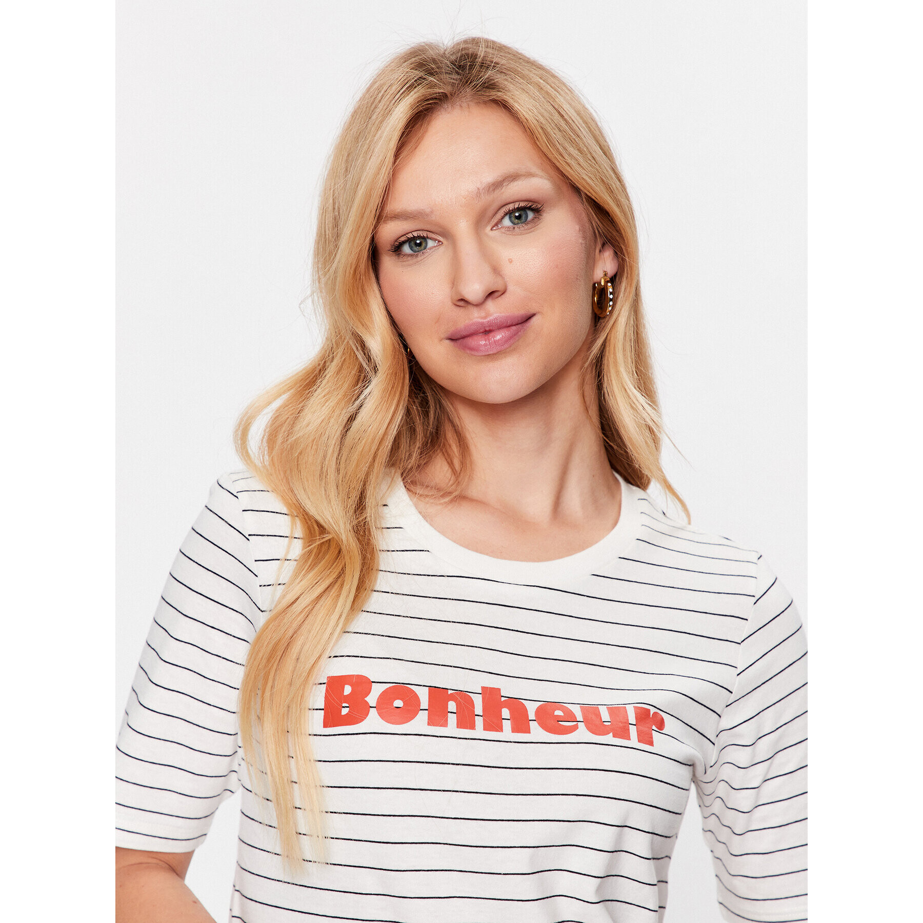 b.young Тишърт 20812840 Бял Regular Fit - Pepit.bg