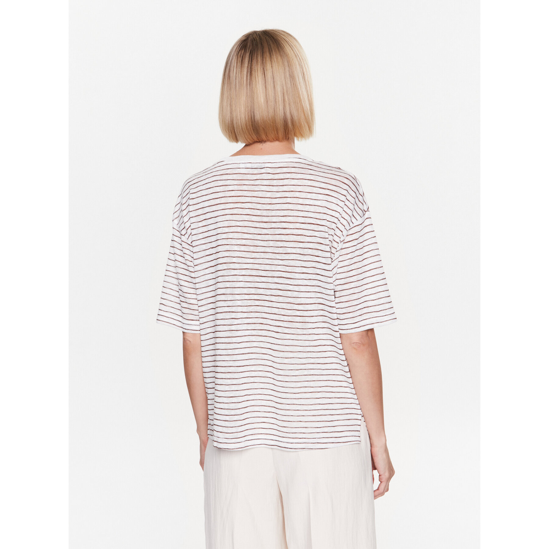 b.young Тишърт 20813304 Екрю Loose Fit - Pepit.bg