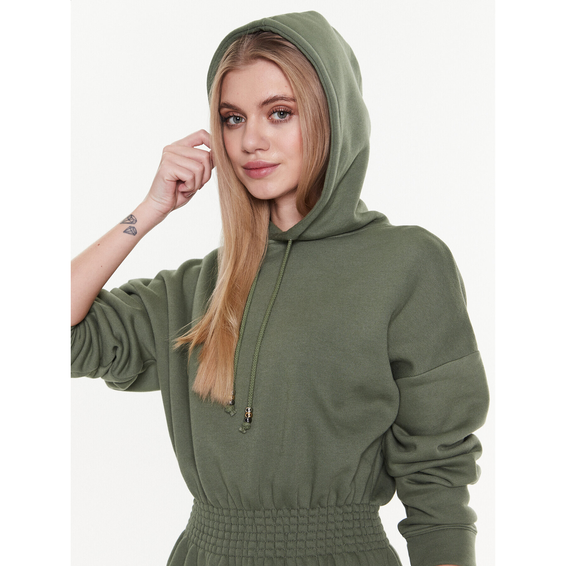 Ba&sh Плетена рокля Ditsy 1E23DITS Зелен Regular Fit - Pepit.bg