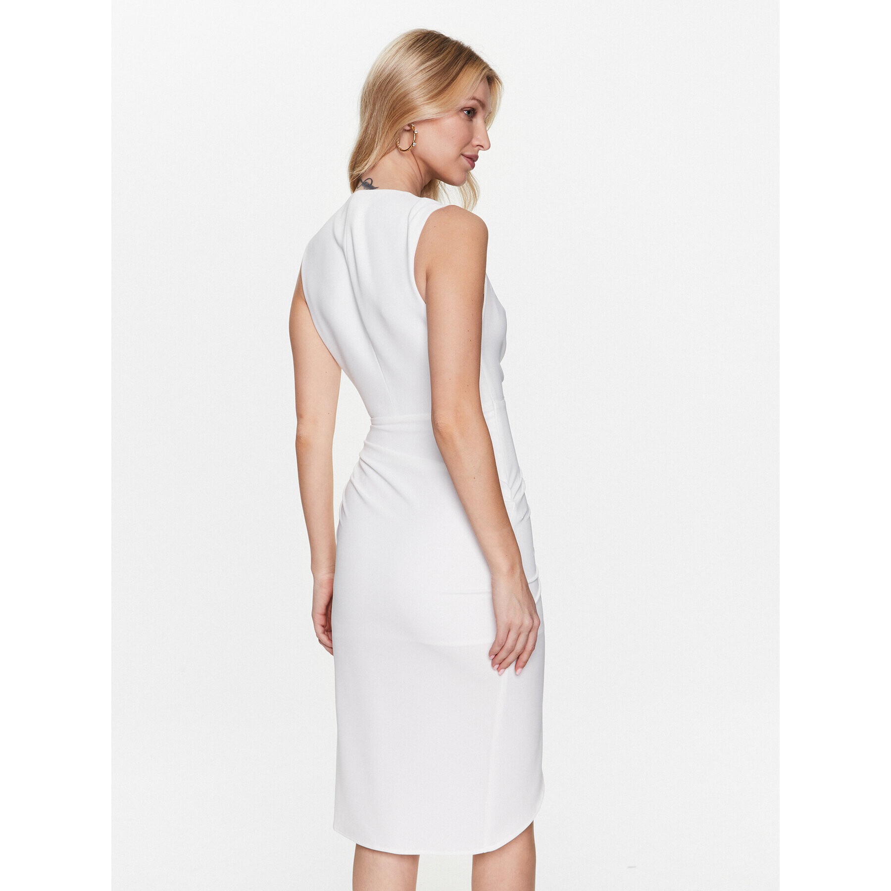 Babylon Коктейлна рокля S_E00746 Бял Regular Fit - Pepit.bg
