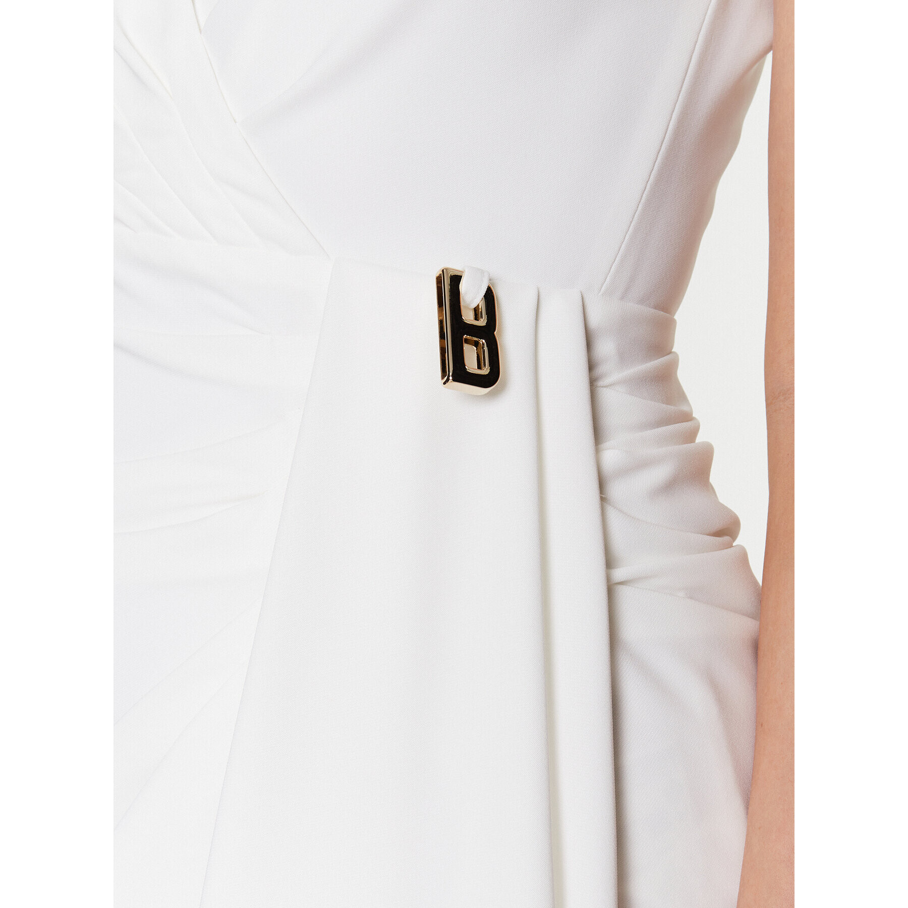 Babylon Коктейлна рокля S_E00746 Бял Regular Fit - Pepit.bg