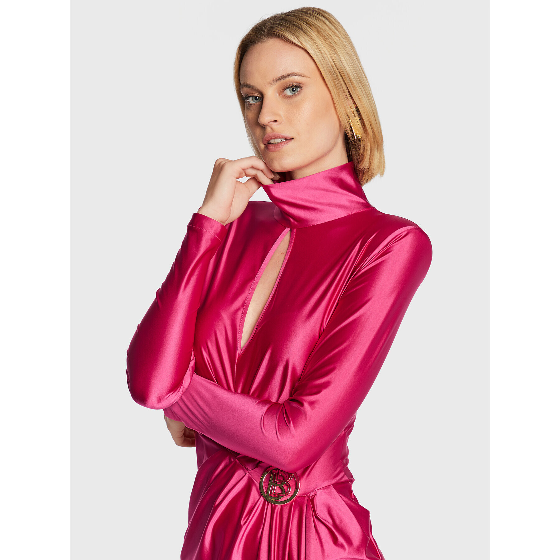 Babylon Коктейлна рокля R_EM0797 Розов Regular Fit - Pepit.bg