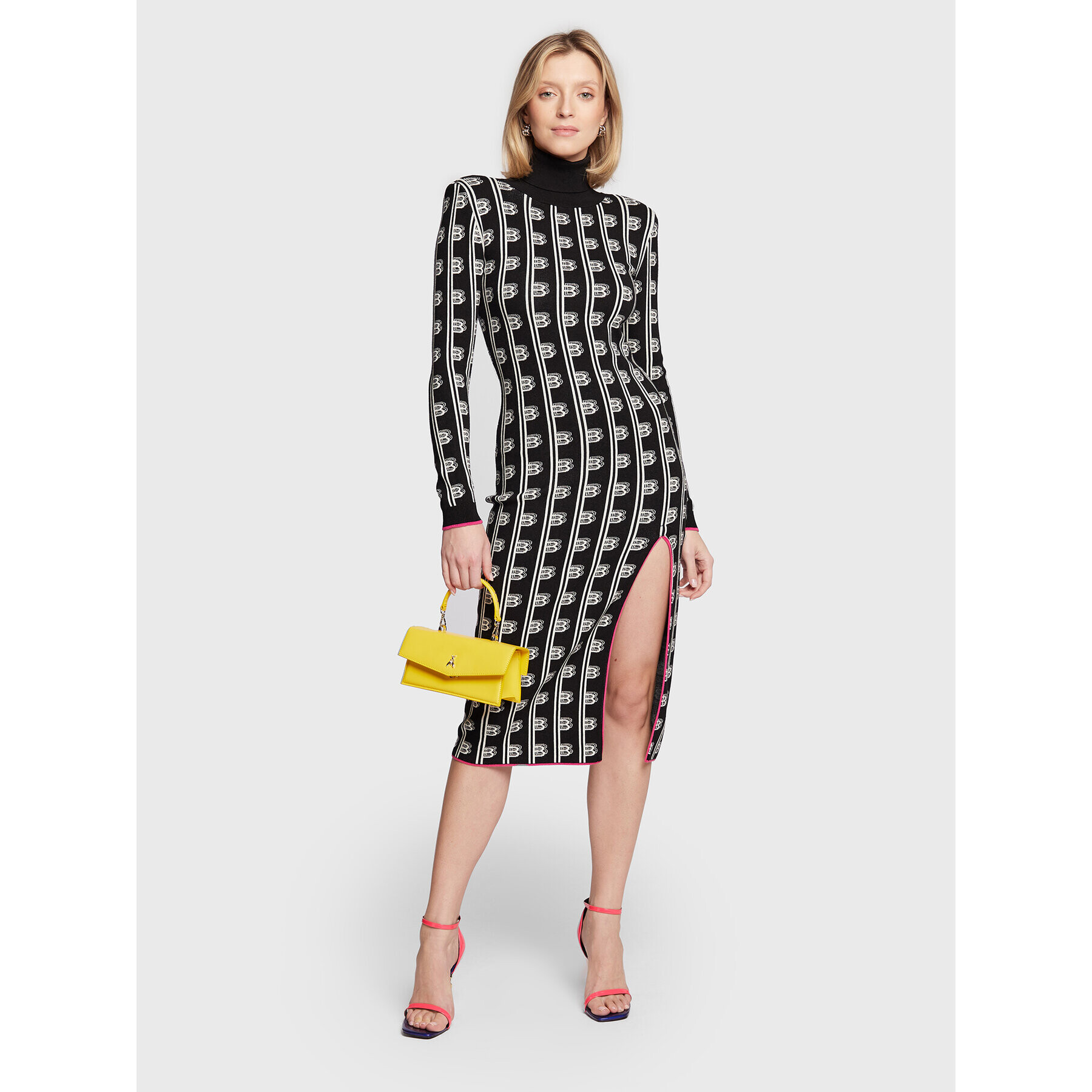 Babylon Плетена рокля R_MM8022 Черен Regular Fit - Pepit.bg