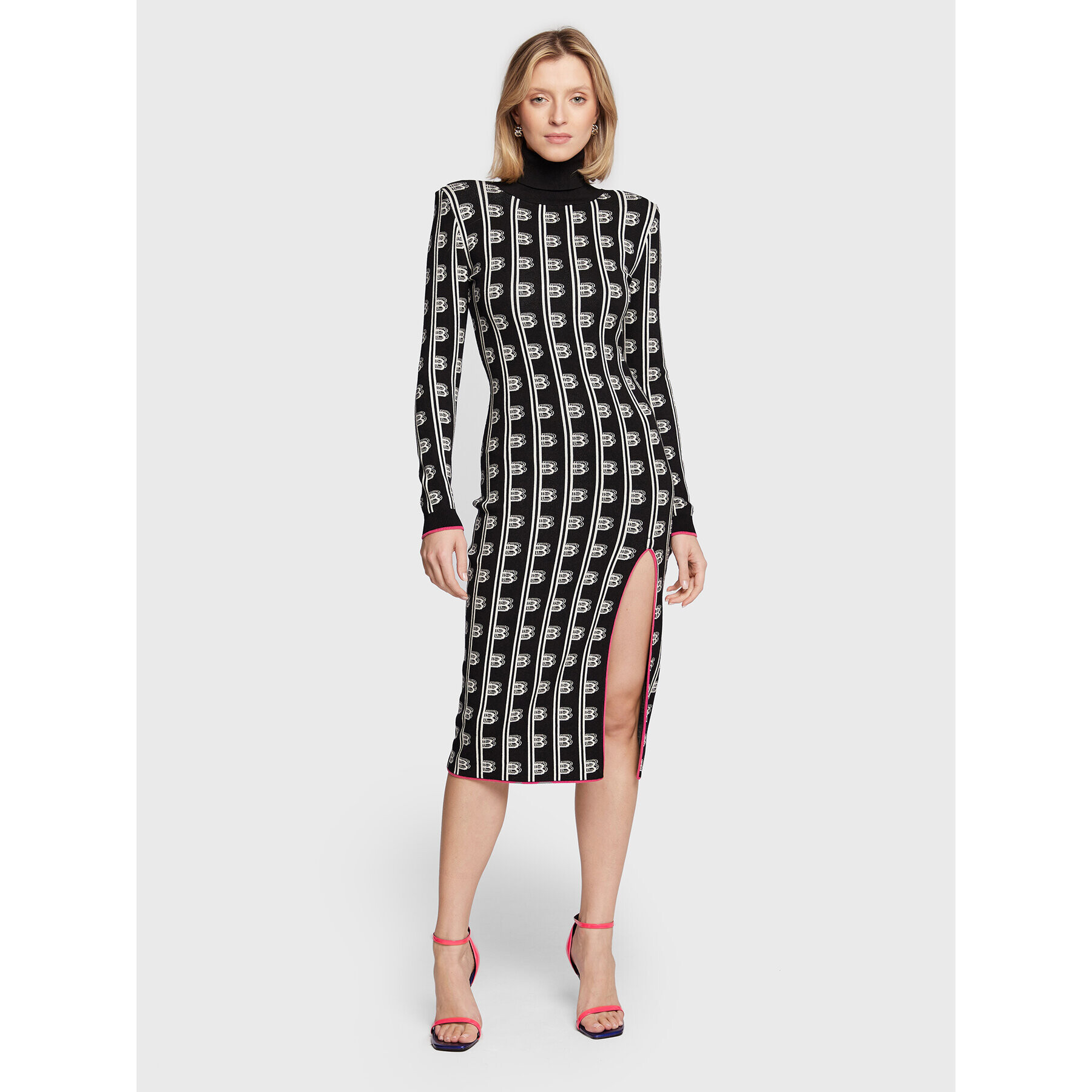 Babylon Плетена рокля R_MM8022 Черен Regular Fit - Pepit.bg