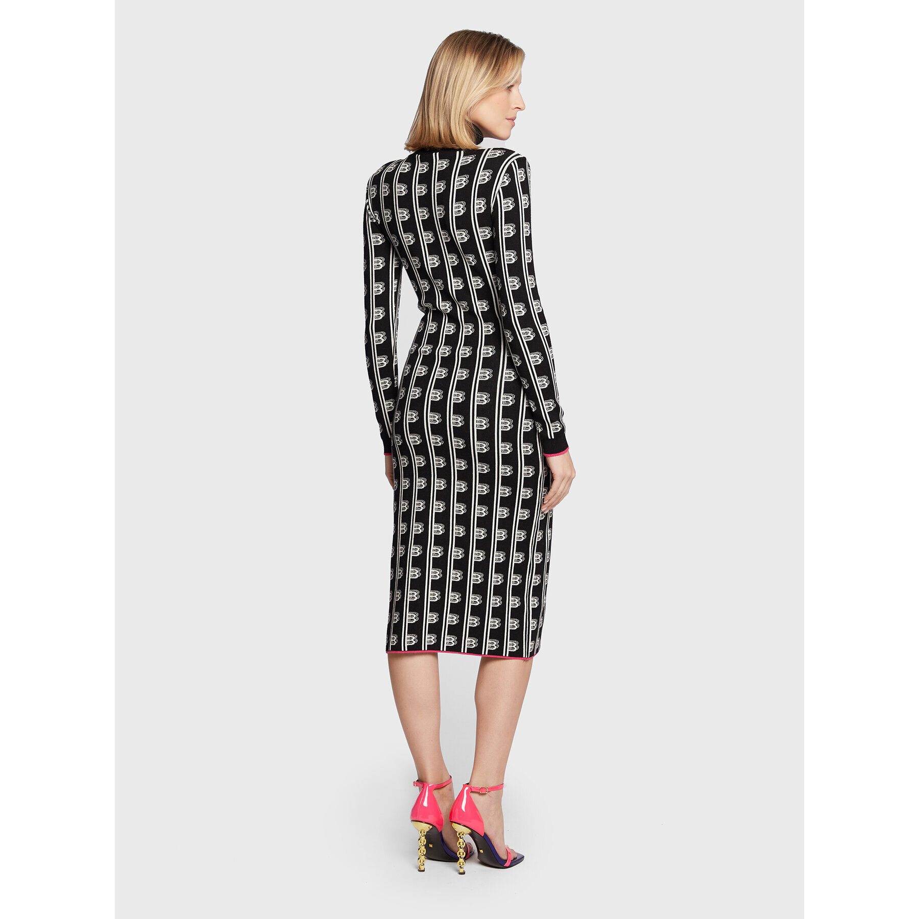 Babylon Плетена рокля R_MM8022 Черен Regular Fit - Pepit.bg