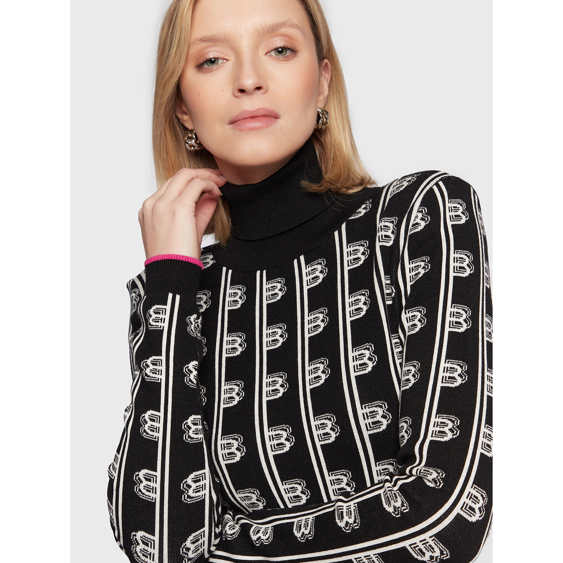 Babylon Плетена рокля R_MM8022 Черен Regular Fit - Pepit.bg