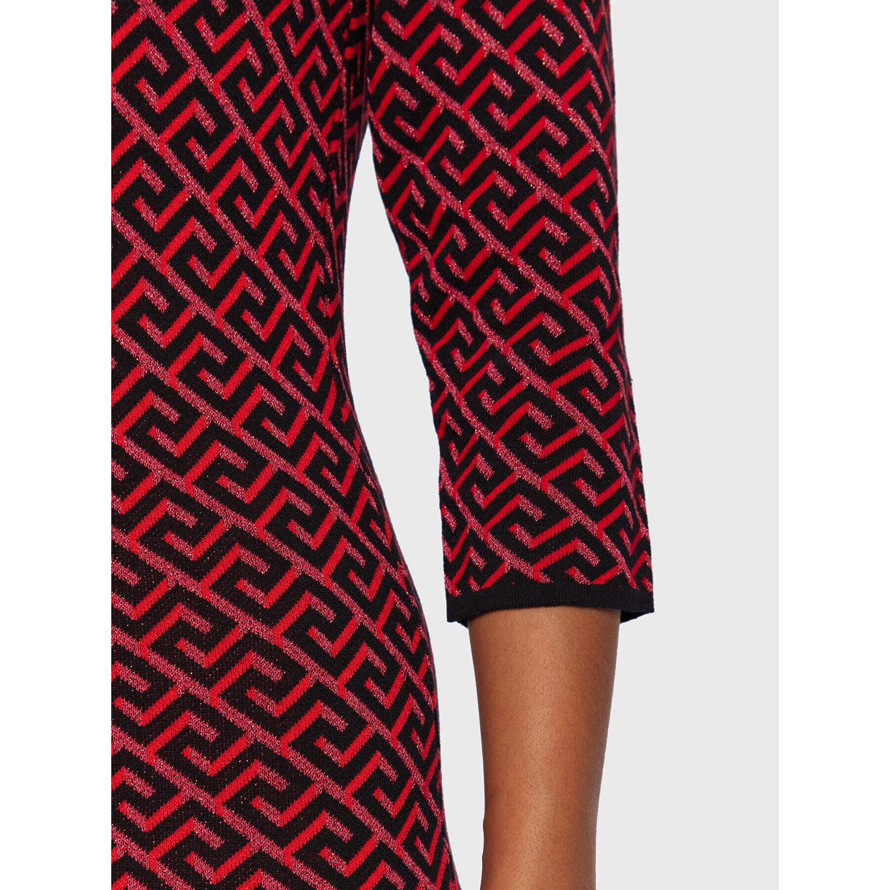 Babylon Плетена рокля R_S00899 Червен Slim Fit - Pepit.bg