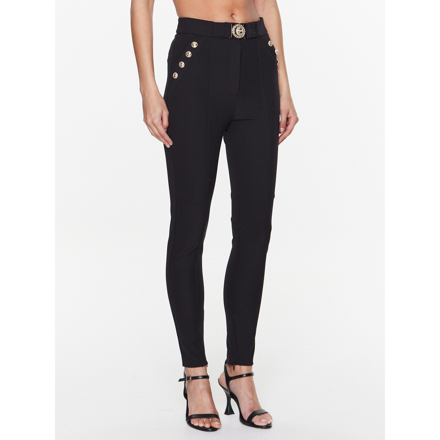 Babylon Текстилни панталони S_S00507 Черен Slim Fit - Pepit.bg