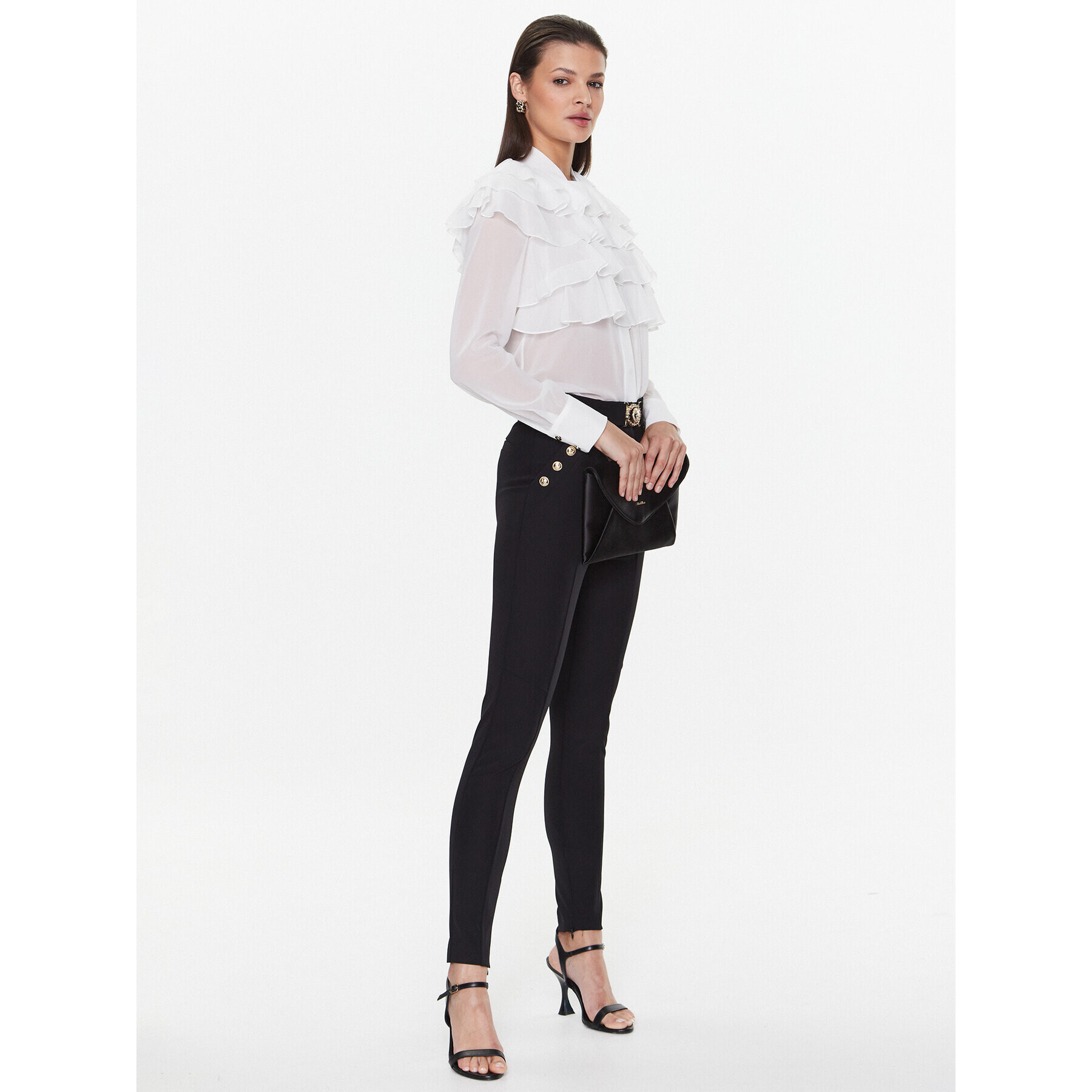 Babylon Текстилни панталони S_S00507 Черен Slim Fit - Pepit.bg