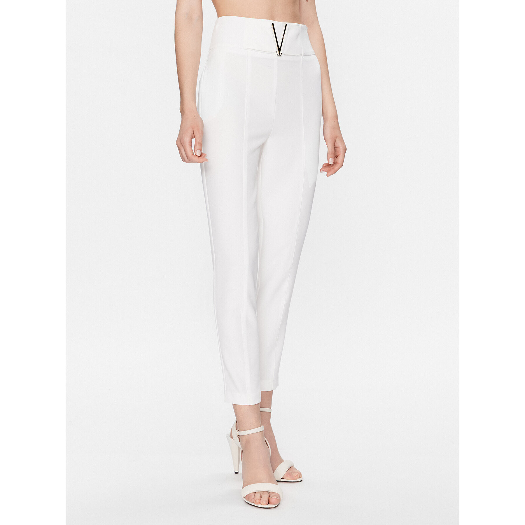Babylon Текстилни панталони S_S00508 Бял Regular Fit - Pepit.bg
