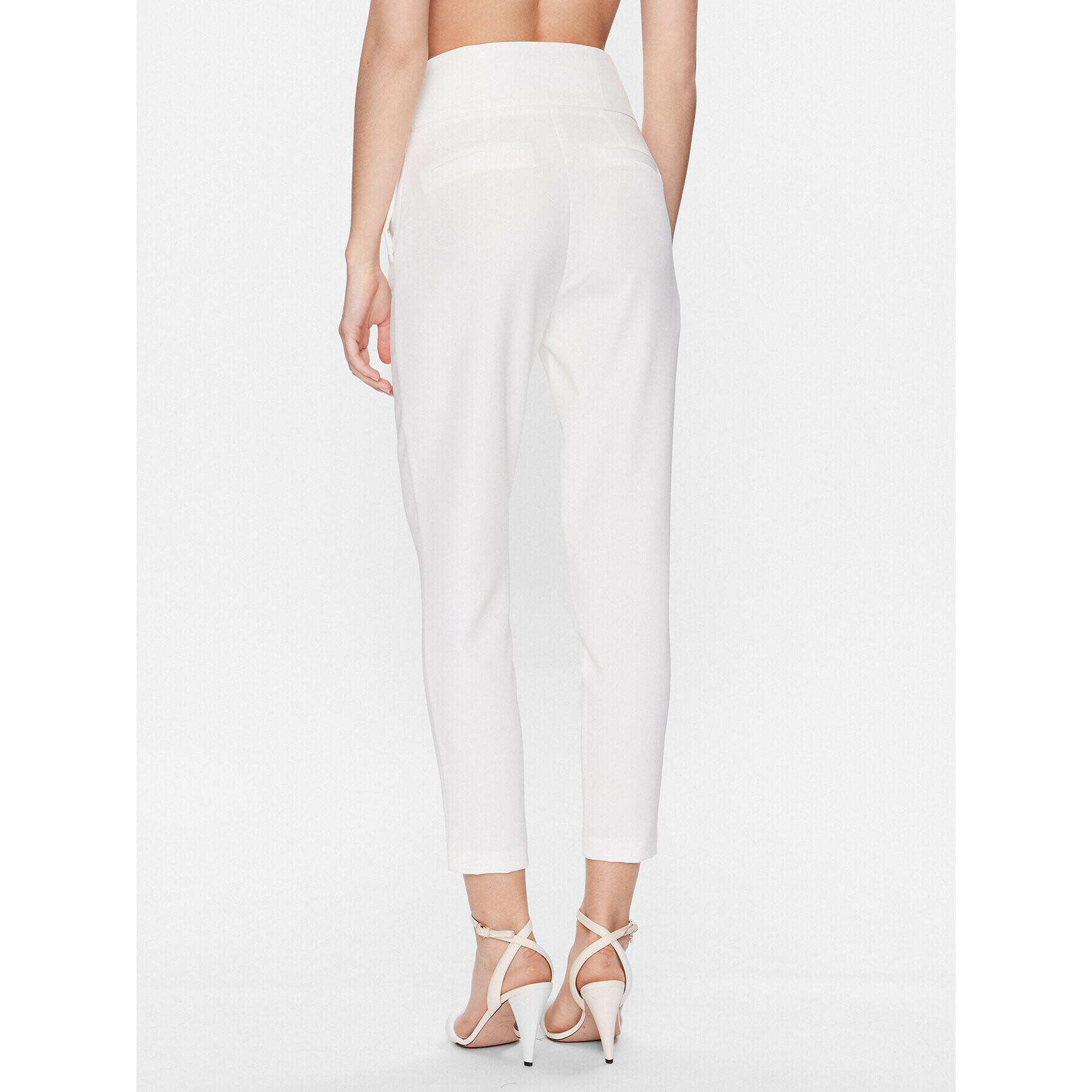 Babylon Текстилни панталони S_S00508 Бял Regular Fit - Pepit.bg