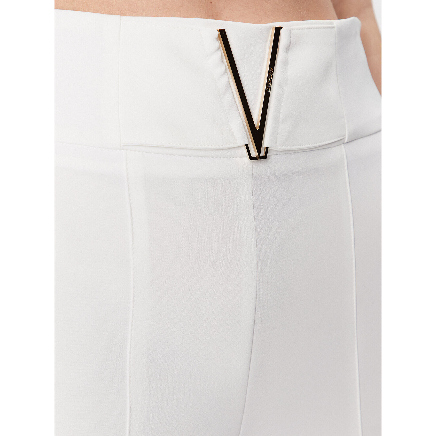 Babylon Текстилни панталони S_S00508 Бял Regular Fit - Pepit.bg