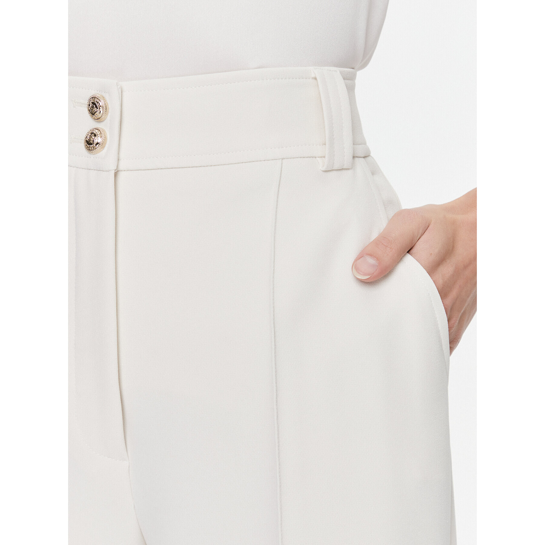 Babylon Текстилни панталони S00534 Екрю Regular Fit - Pepit.bg