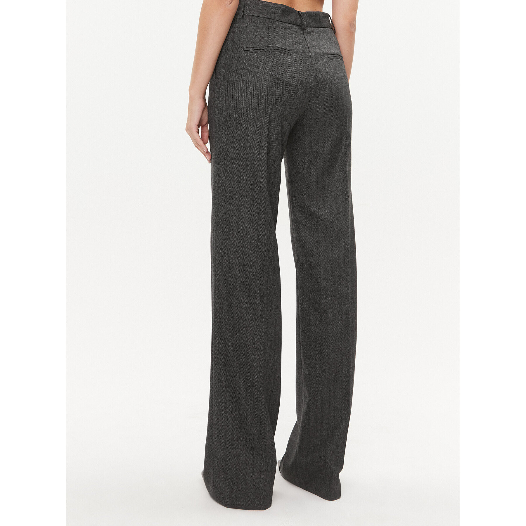 Babylon Текстилни панталони T_S00535 Сив Wide Leg - Pepit.bg