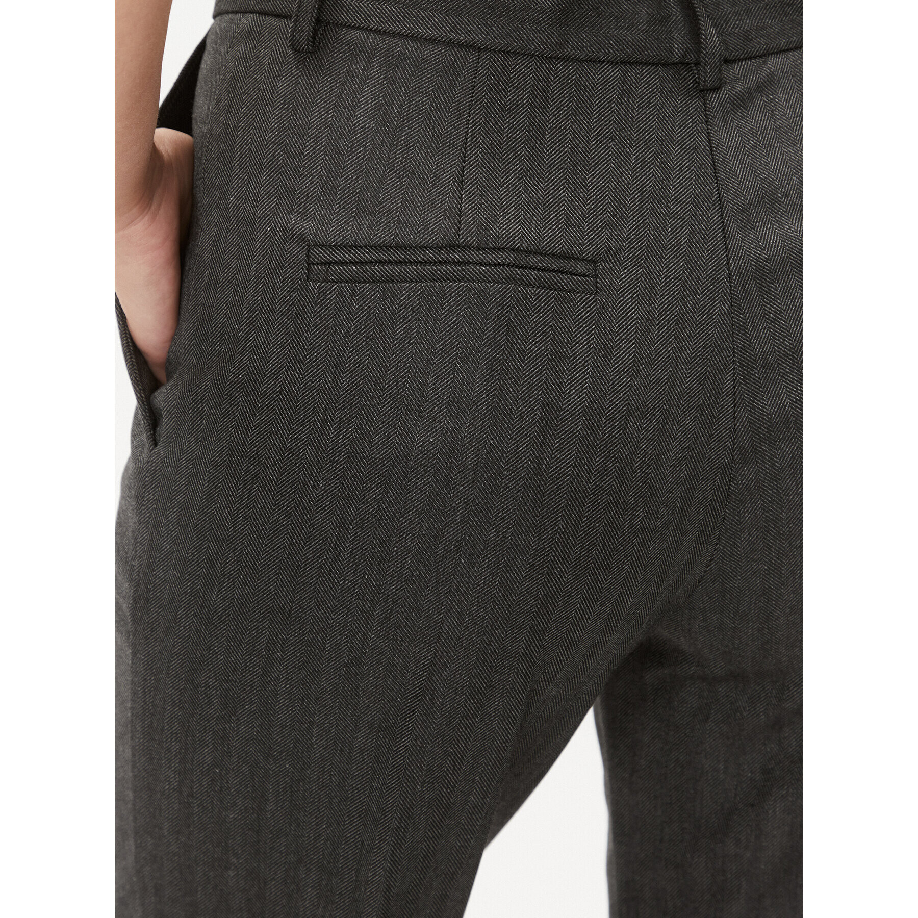 Babylon Текстилни панталони T_S00535 Сив Wide Leg - Pepit.bg