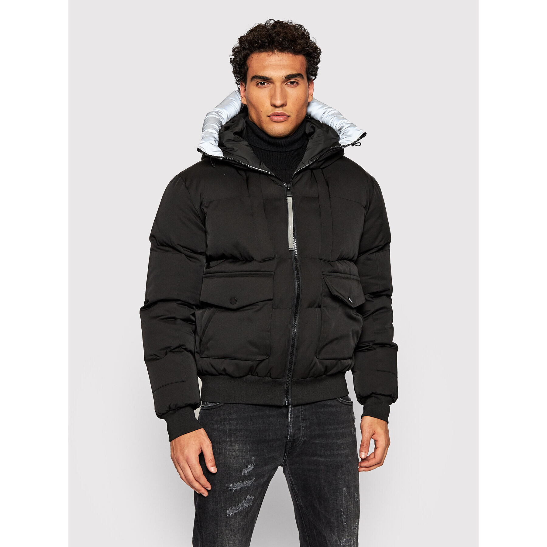Baldessarini Пухено яке B2 50027/4000 Черен Regular Fit - Pepit.bg