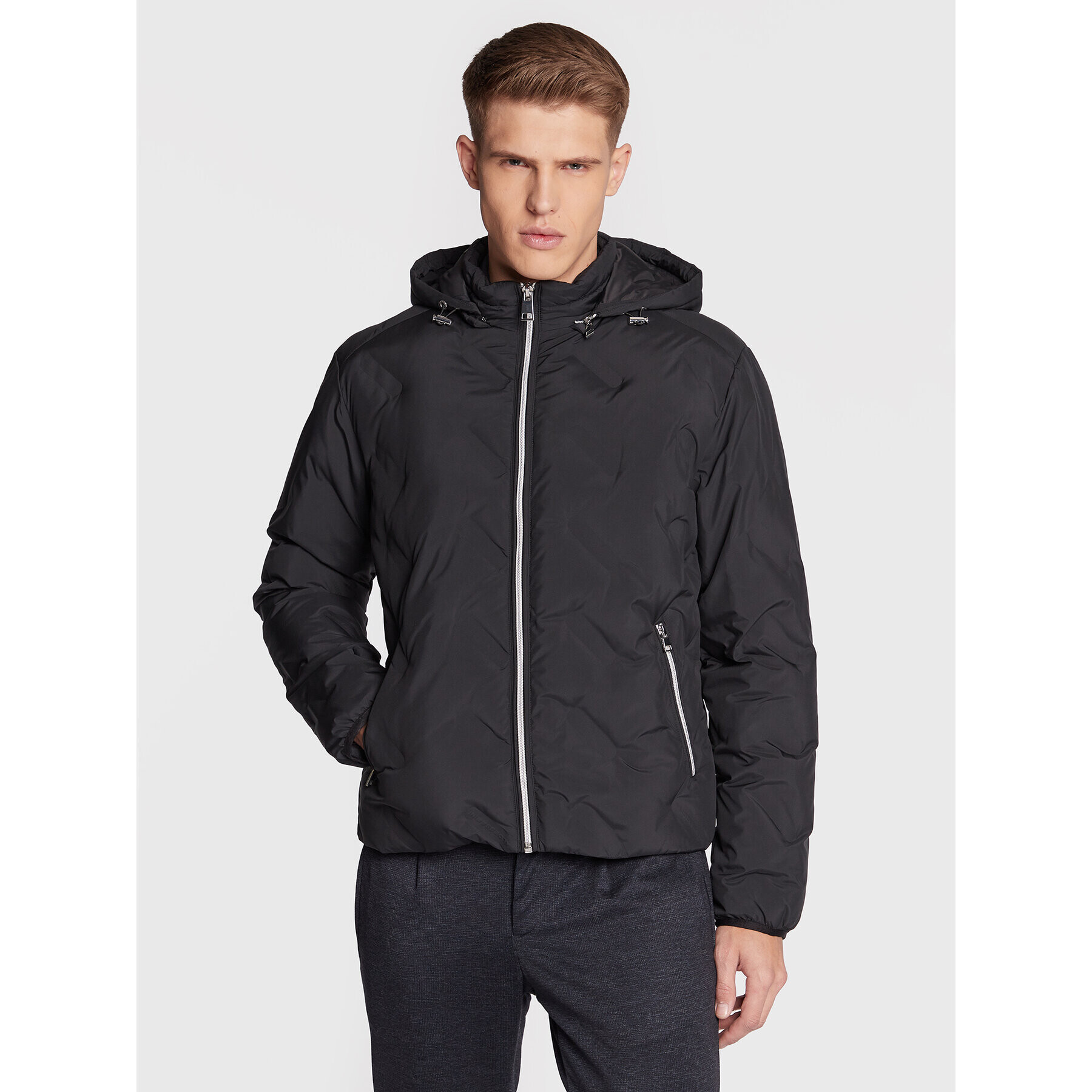 Baldessarini Пухено яке B2 50049/000/4042 Черен Regular Fit - Pepit.bg