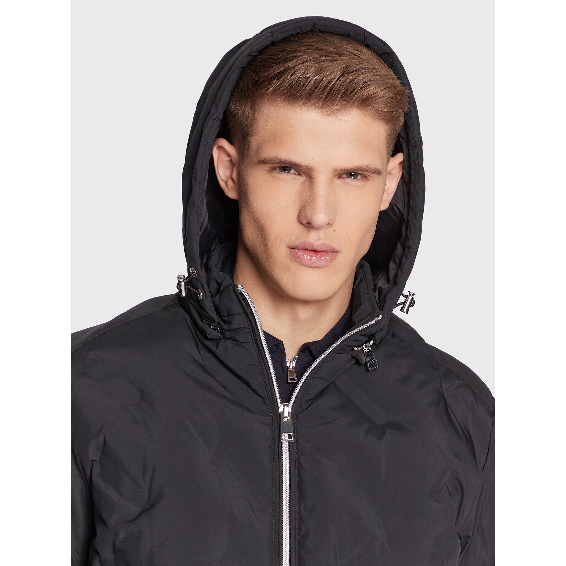 Baldessarini Пухено яке B2 50049/000/4042 Черен Regular Fit - Pepit.bg
