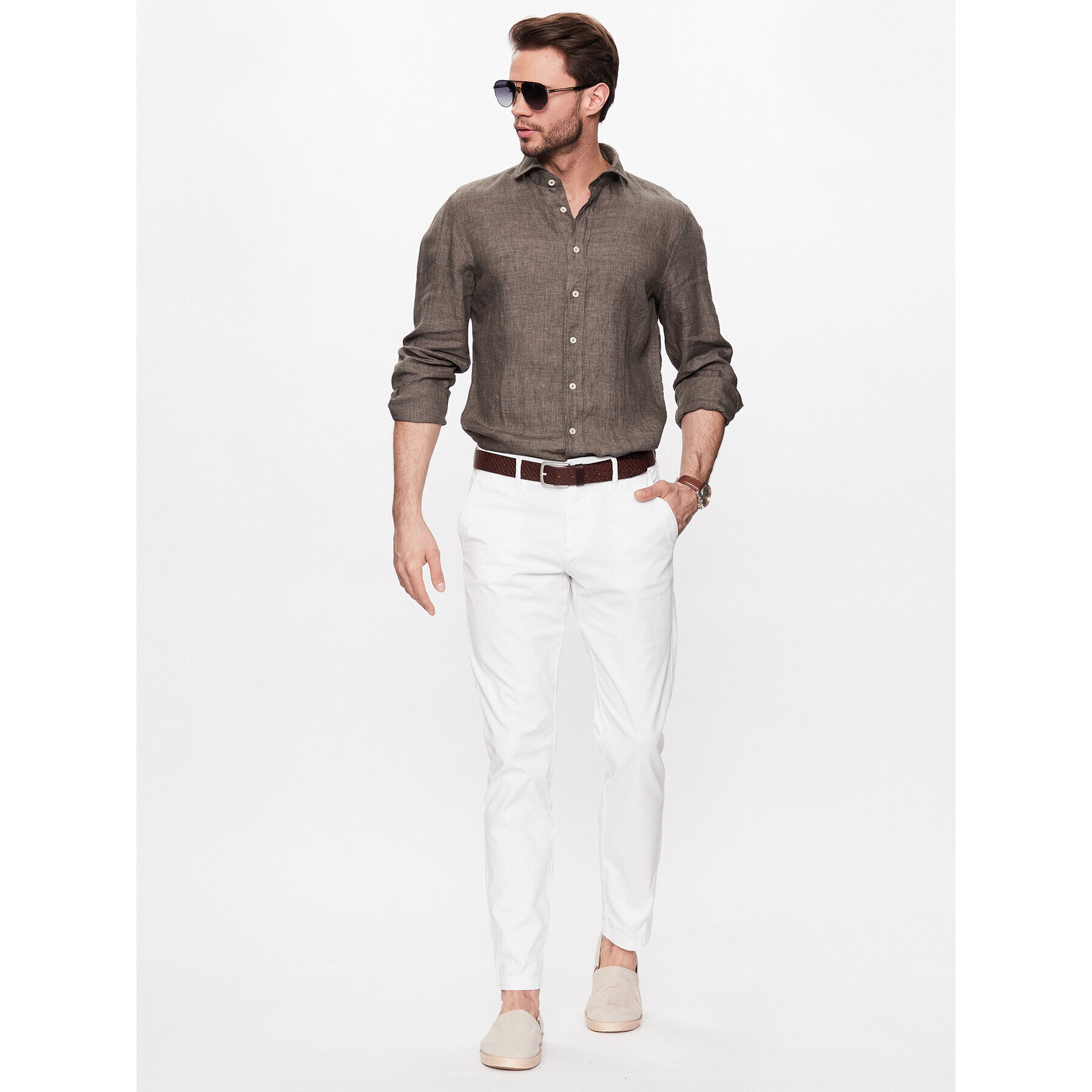 Baldessarini Риза B3 10012/000/3060 Сив Regular Fit - Pepit.bg