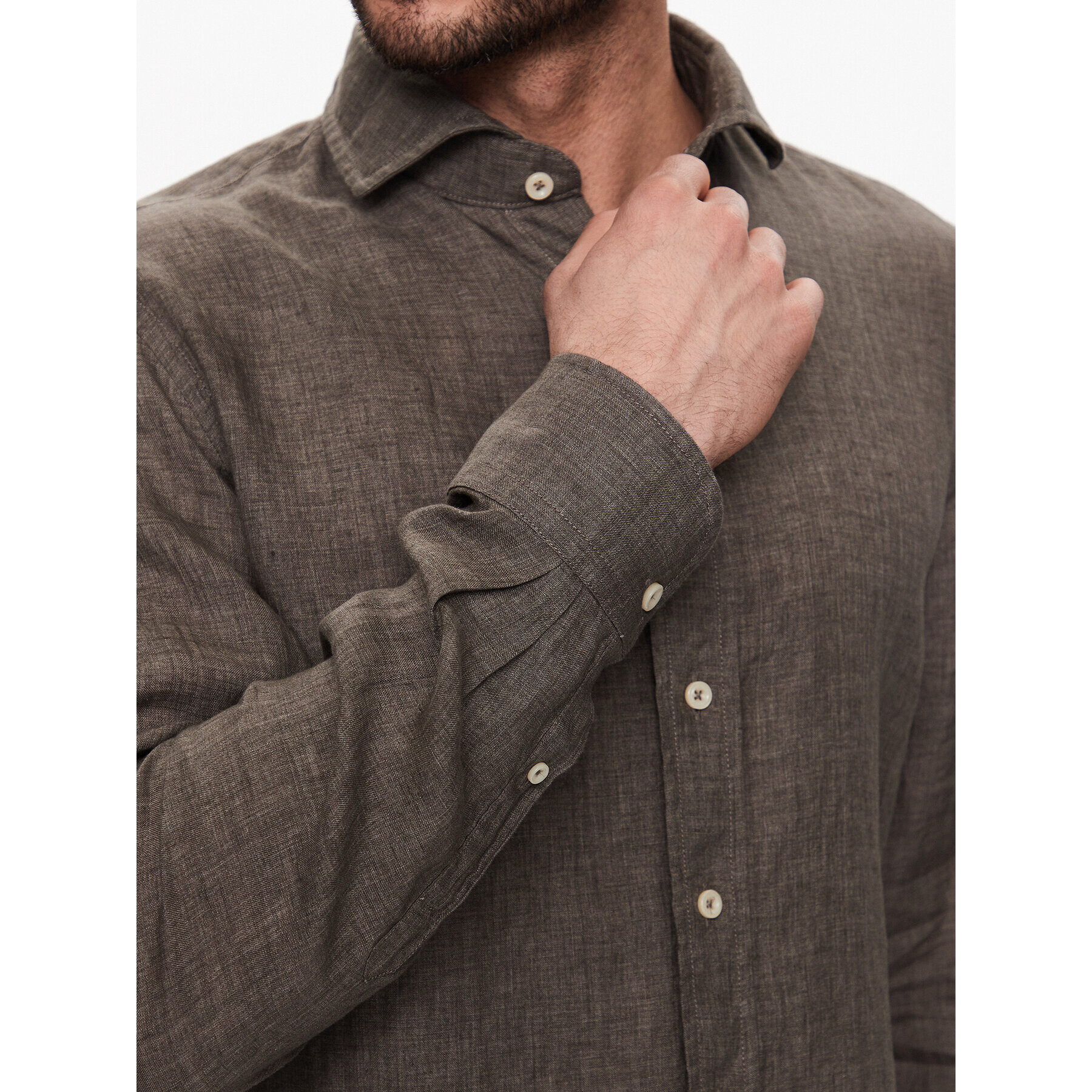 Baldessarini Риза B3 10012/000/3060 Сив Regular Fit - Pepit.bg