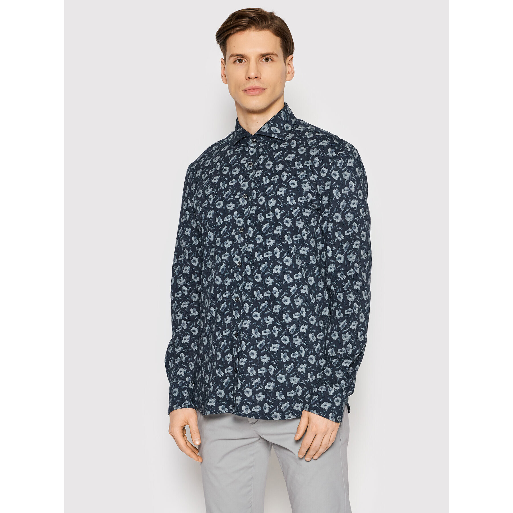 Baldessarini Риза B3 11012/000/3521 Тъмносин Regular Fit - Pepit.bg