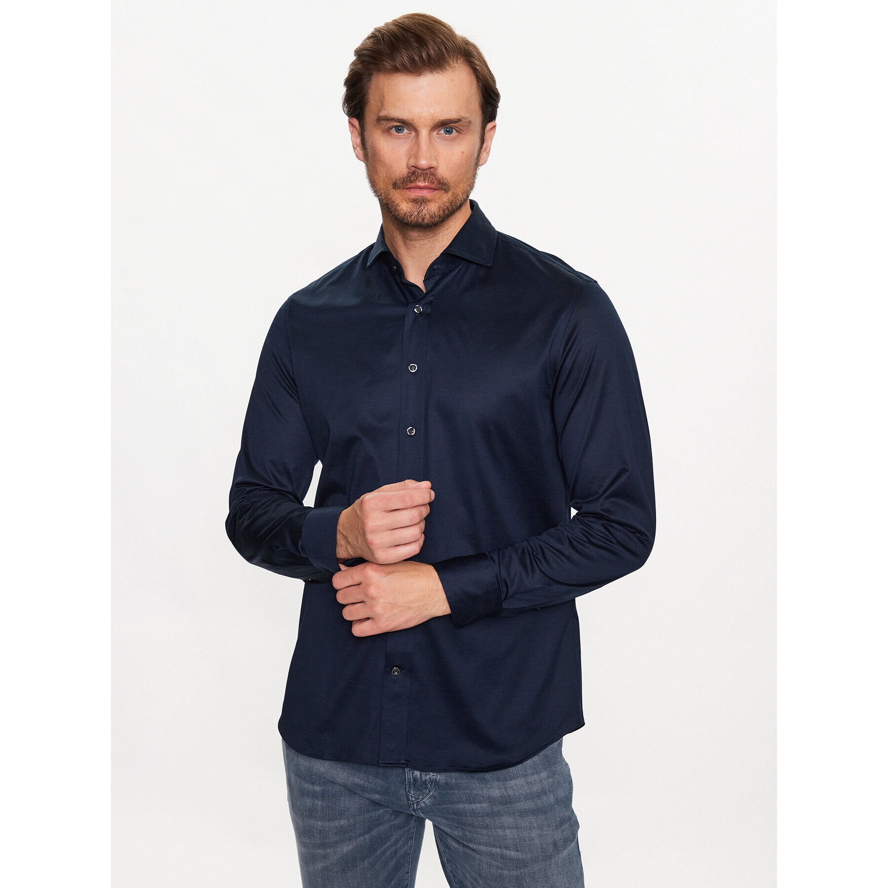 Baldessarini Риза B3 11012/000/4915 Тъмносин Regular Fit - Pepit.bg