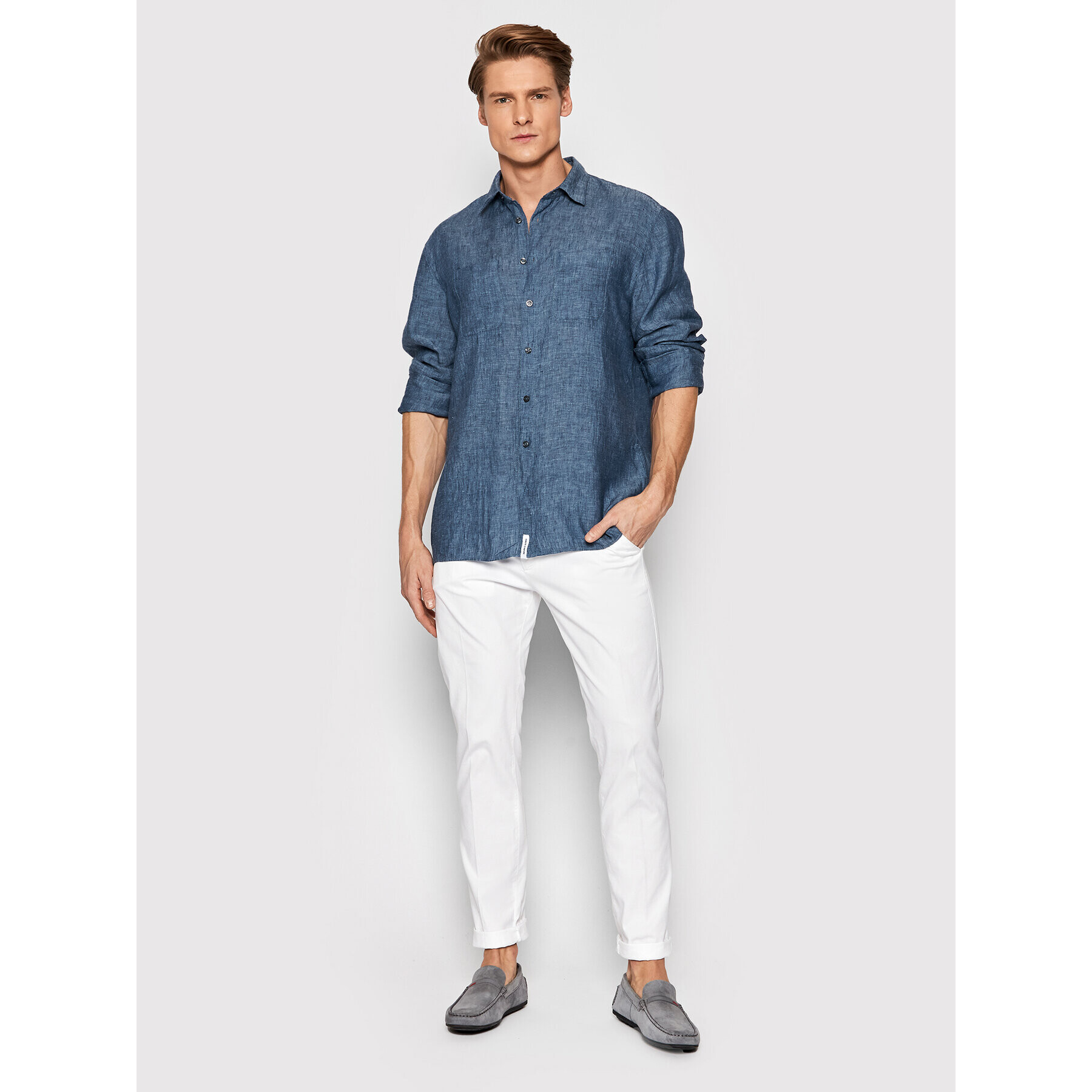 Baldessarini Риза B3 56001/000/3060 Син Regular Fit - Pepit.bg