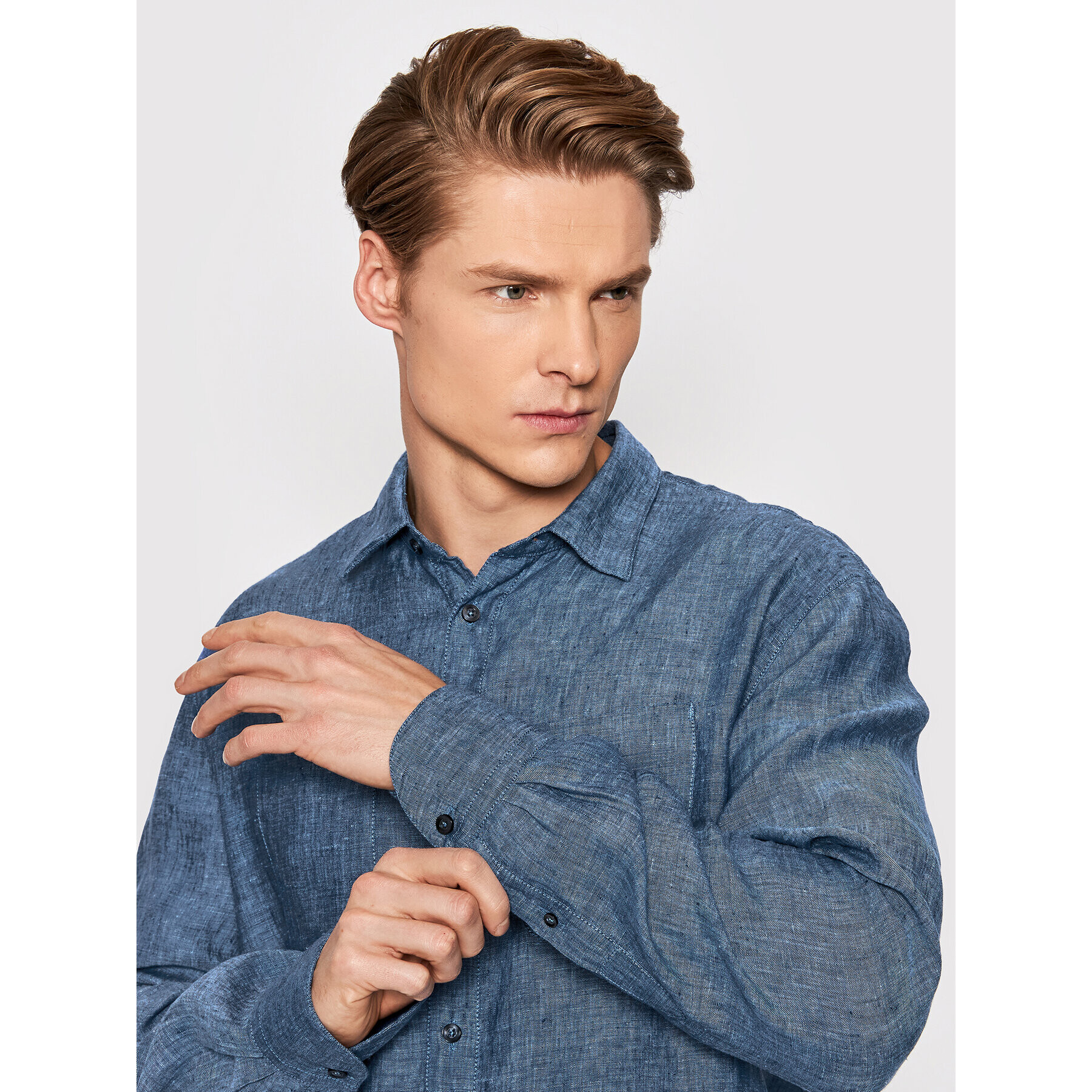 Baldessarini Риза B3 56001/000/3060 Син Regular Fit - Pepit.bg