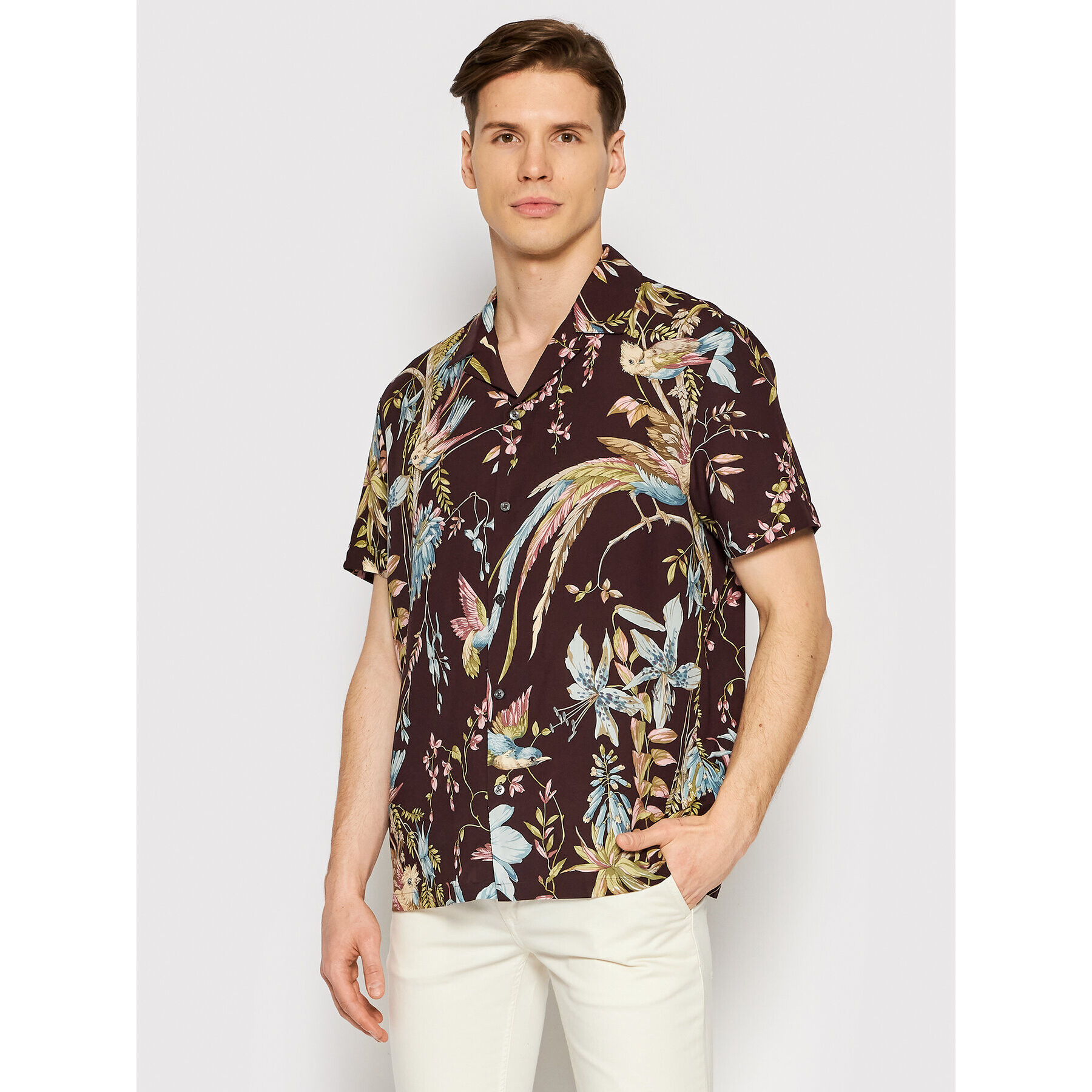 Baldessarini Риза B3 76001/000/3070 Бордо Regular Fit - Pepit.bg