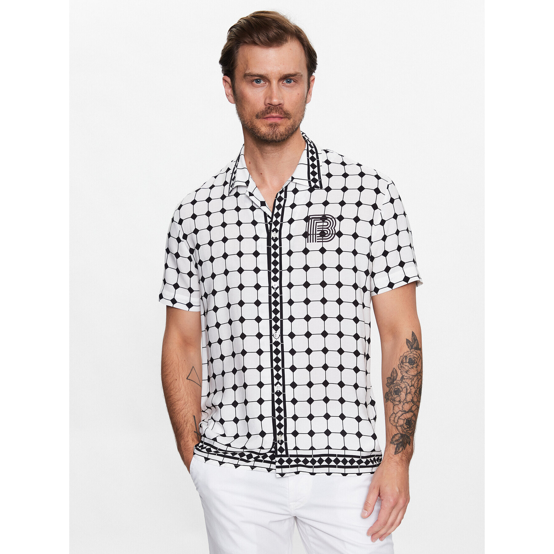 Baldessarini Риза B3 76002/000/3115 Бял Regular Fit - Pepit.bg