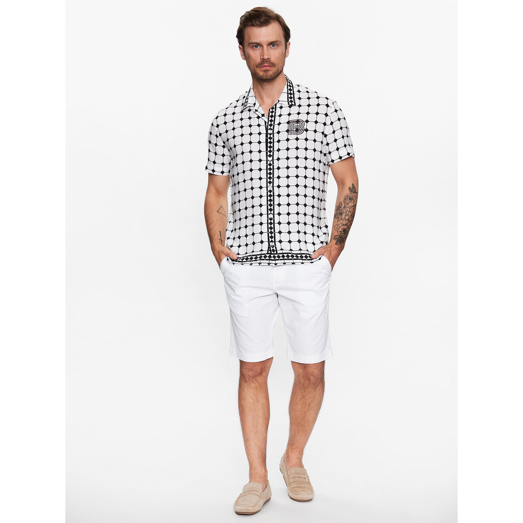 Baldessarini Риза B3 76002/000/3115 Бял Regular Fit - Pepit.bg