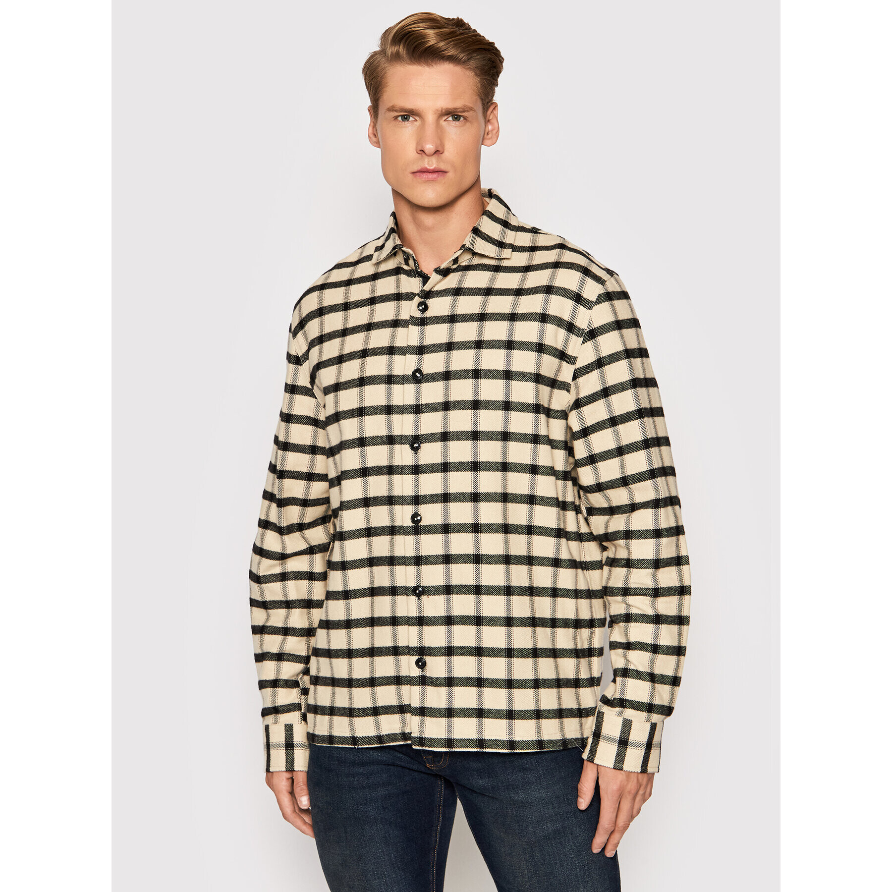 Baldessarini Риза B3 96008/000/3052 Бежов Regular Fit - Pepit.bg