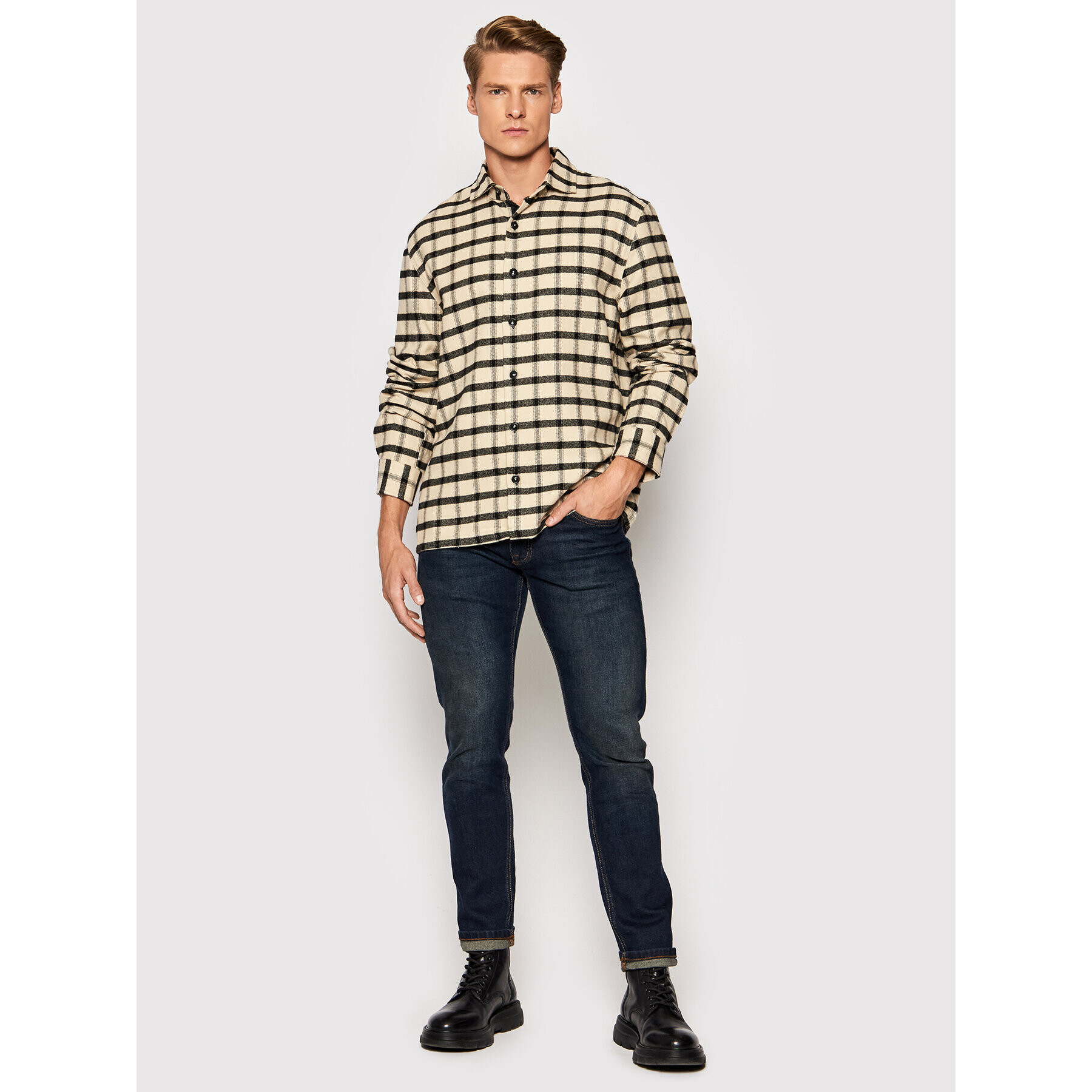 Baldessarini Риза B3 96008/000/3052 Бежов Regular Fit - Pepit.bg