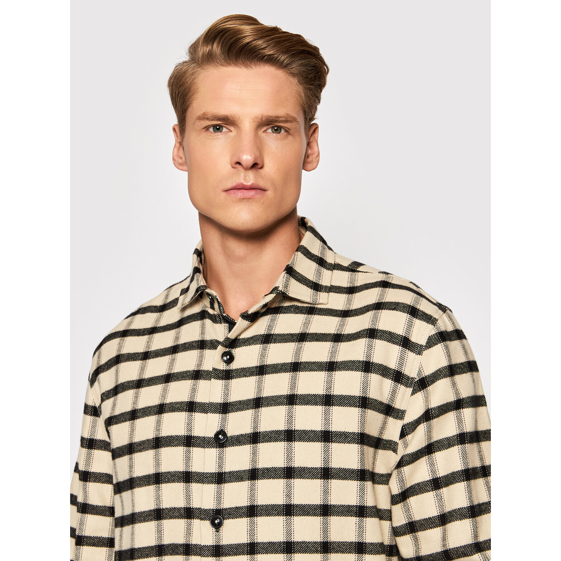 Baldessarini Риза B3 96008/000/3052 Бежов Regular Fit - Pepit.bg