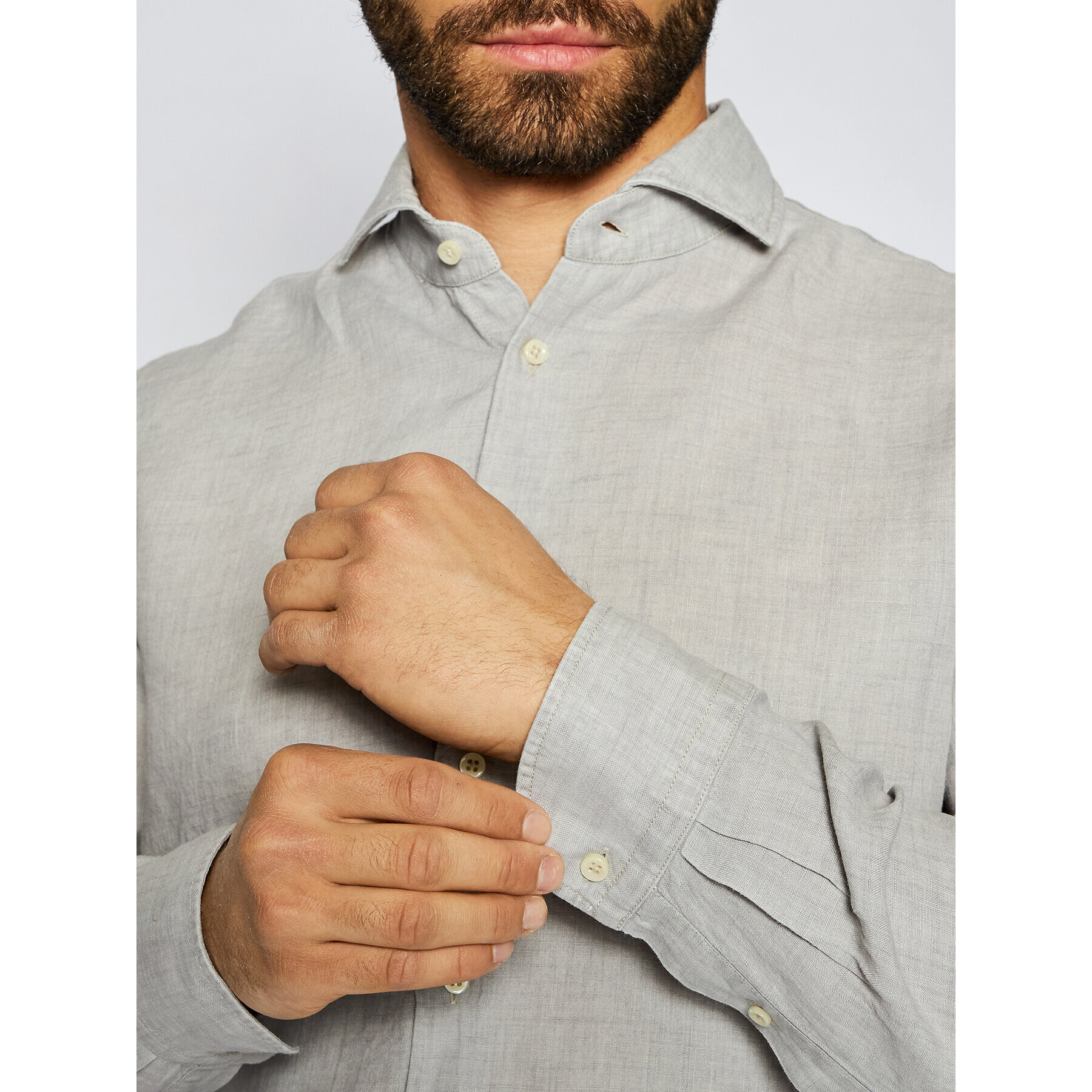 Baldessarini Риза Henry B3 10000/000/3030 Сив Tailored Fit - Pepit.bg