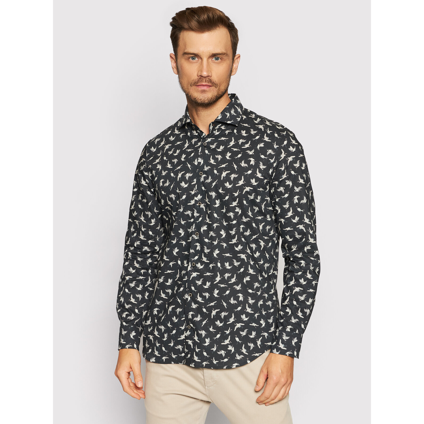 Baldessarini Риза Keith B3 10008/000/3043 Черен Tailored Fit - Pepit.bg