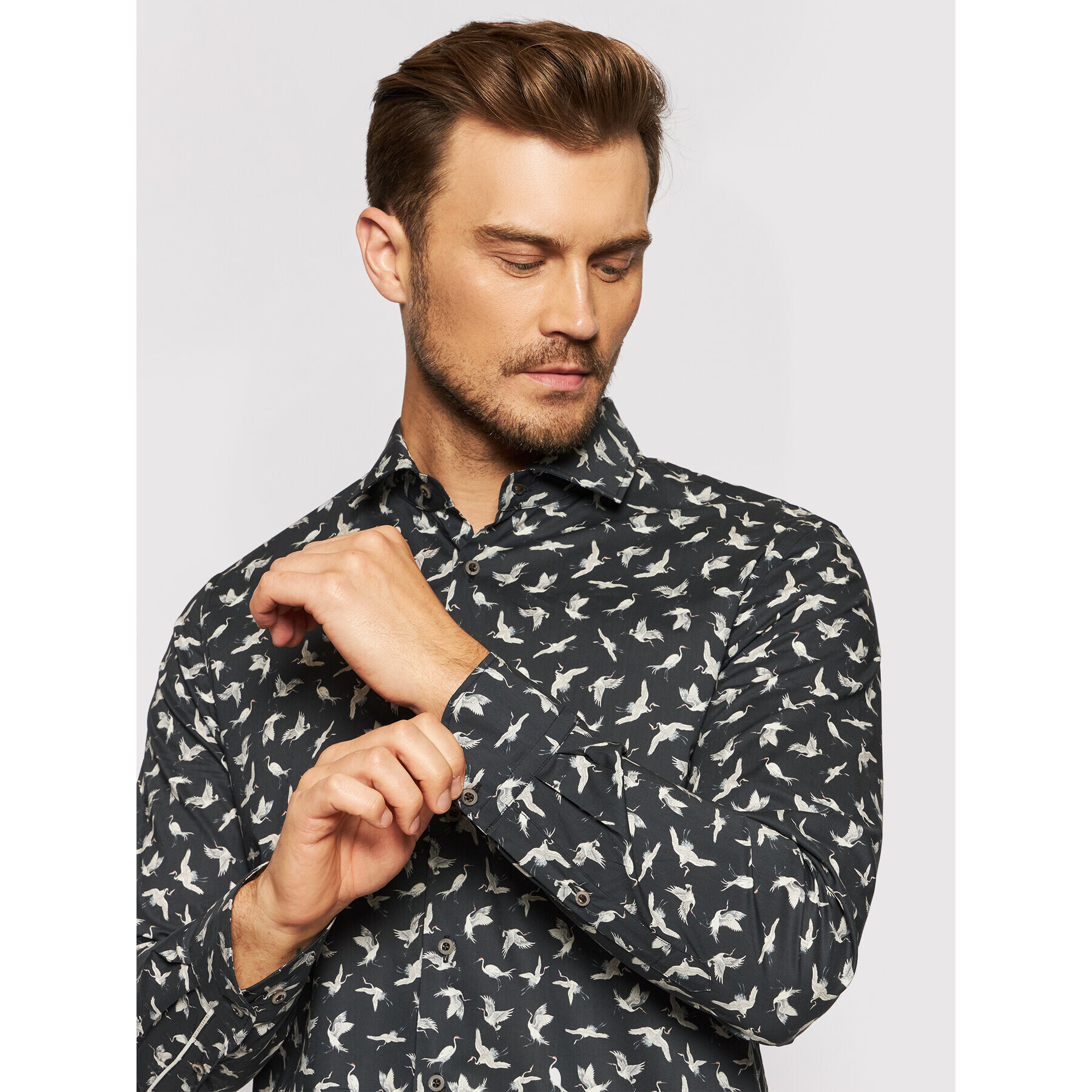 Baldessarini Риза Keith B3 10008/000/3043 Черен Tailored Fit - Pepit.bg