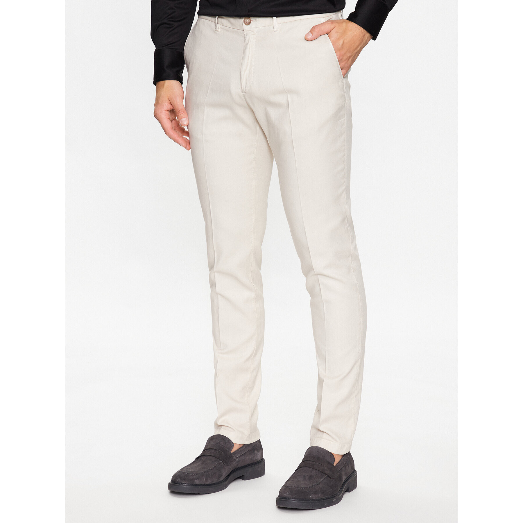 Baldessarini Текстилни панталони B1 16836/000/2430 Екрю Slim Fit - Pepit.bg