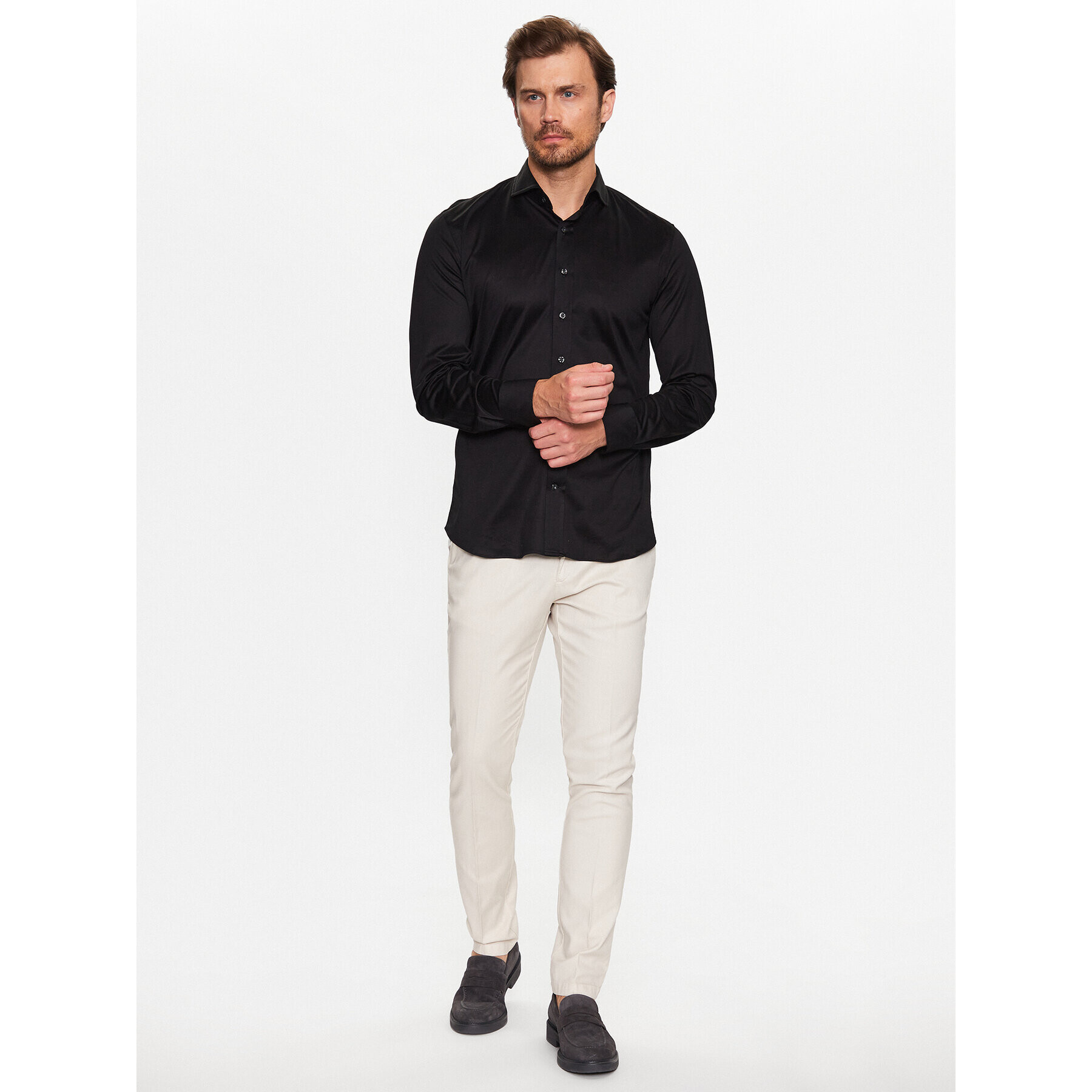 Baldessarini Текстилни панталони B1 16836/000/2430 Екрю Slim Fit - Pepit.bg