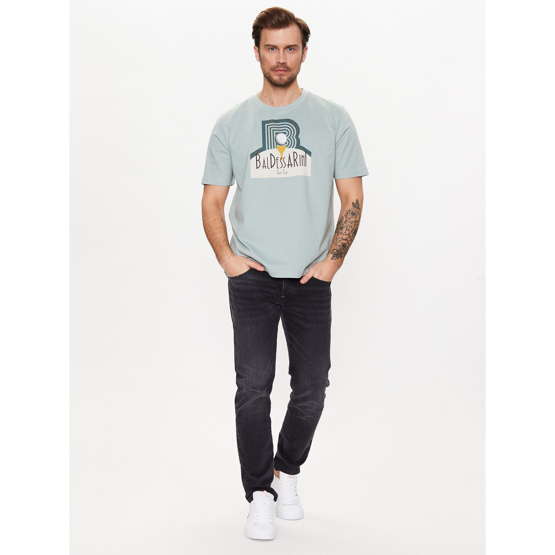 Baldessarini Тишърт 20056/000/5130 Зелен Regular Fit - Pepit.bg