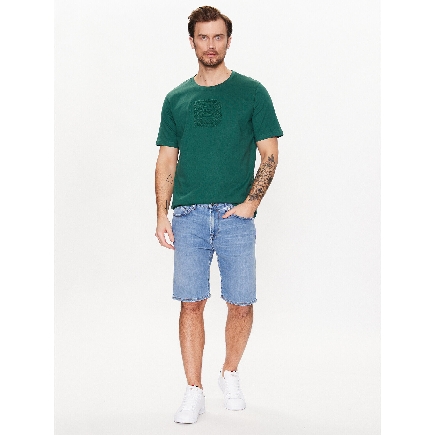 Baldessarini Тишърт B4 20055/000/5081 Зелен Regular Fit - Pepit.bg
