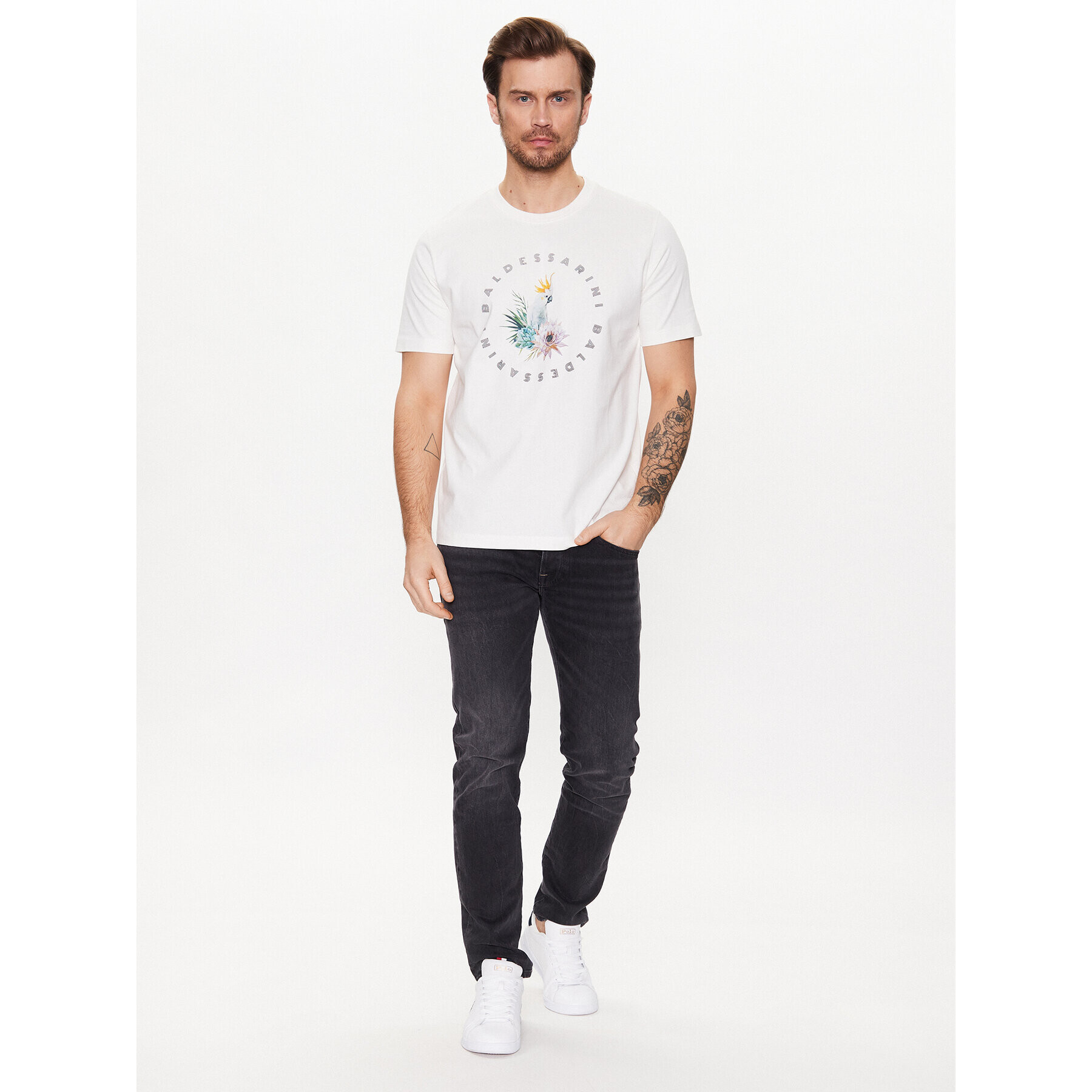 Baldessarini Тишърт B4 20059/000/5081 Бял Regular Fit - Pepit.bg