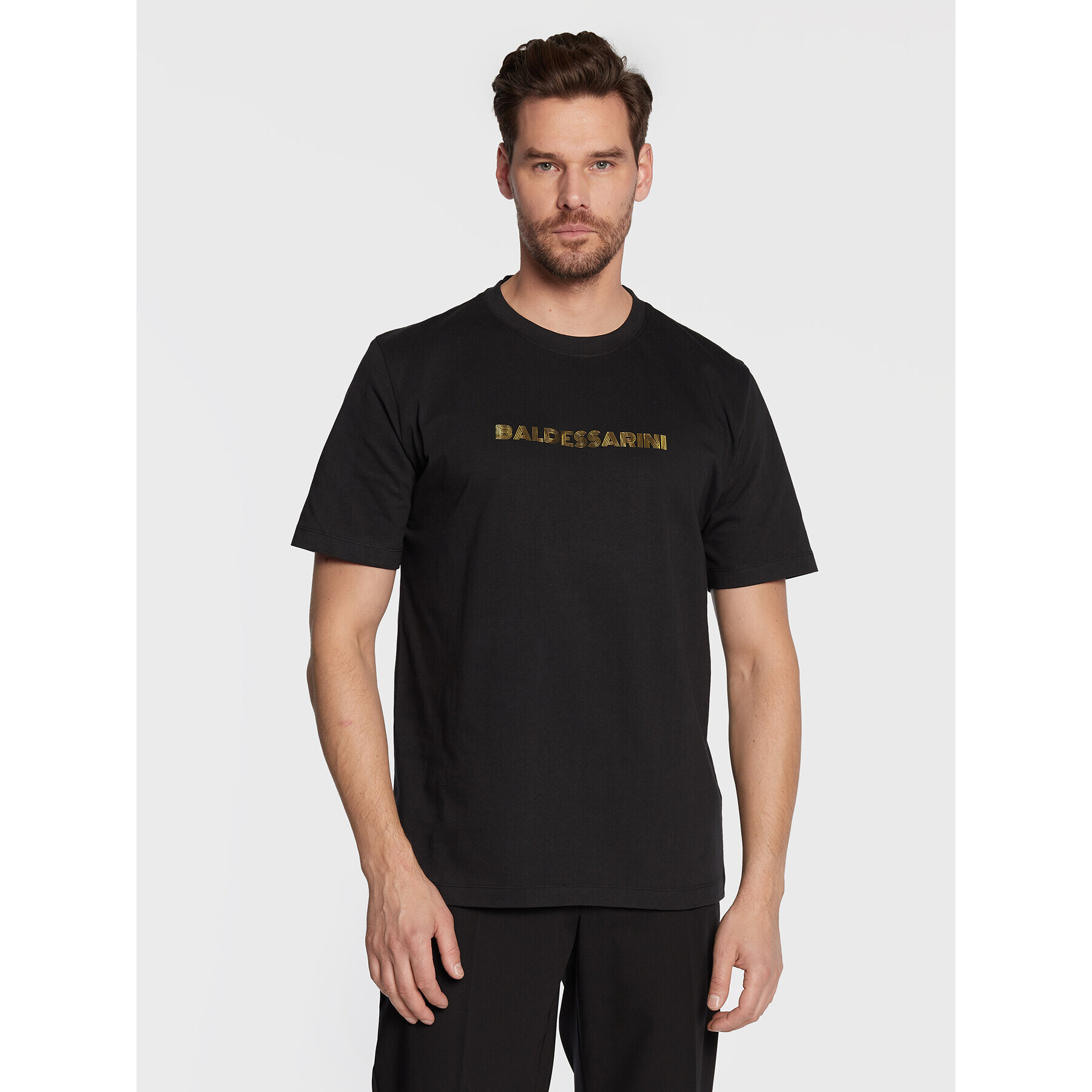 Baldessarini Тишърт Thore B4 20046/000/5081 Черен Modern Fit - Pepit.bg