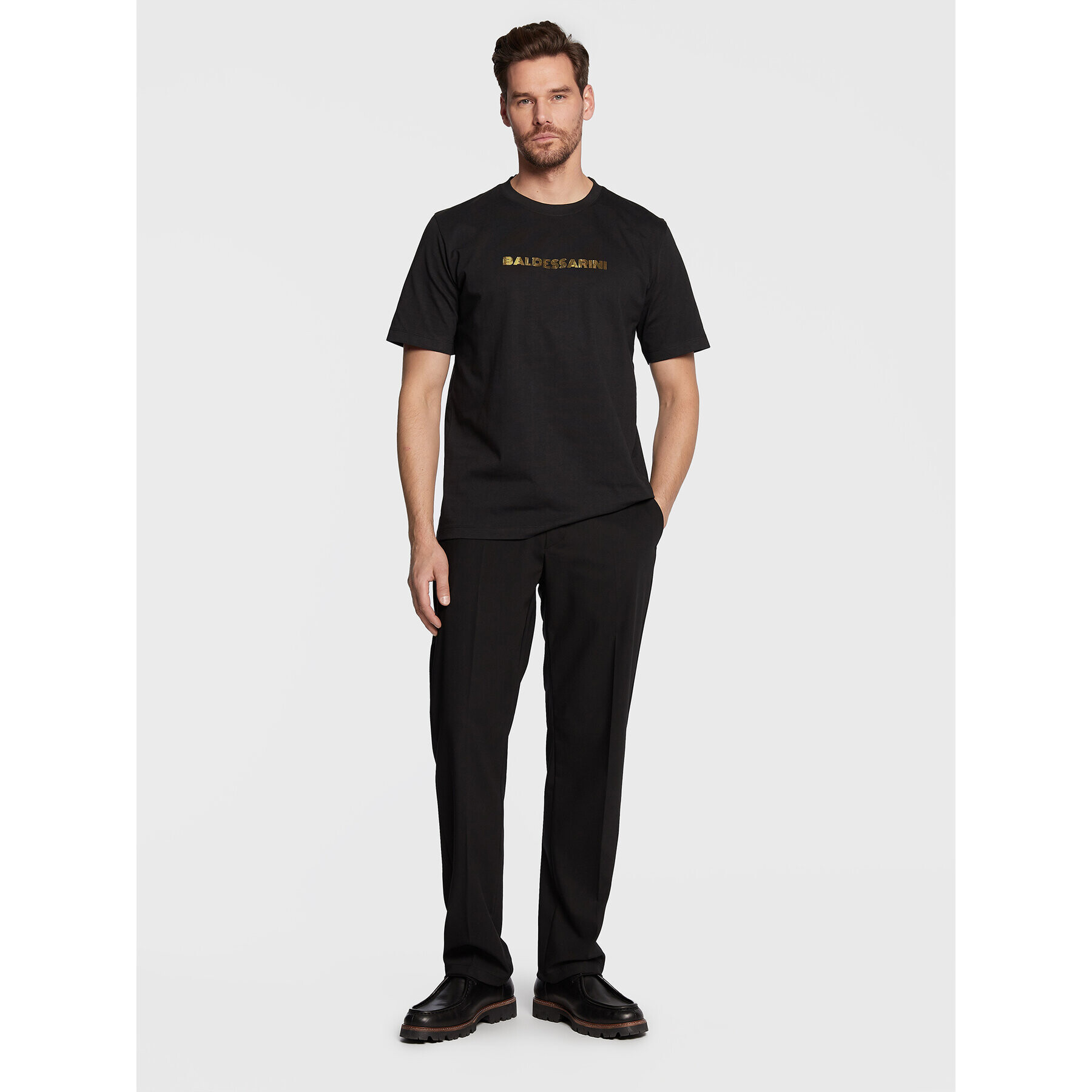 Baldessarini Тишърт Thore B4 20046/000/5081 Черен Modern Fit - Pepit.bg