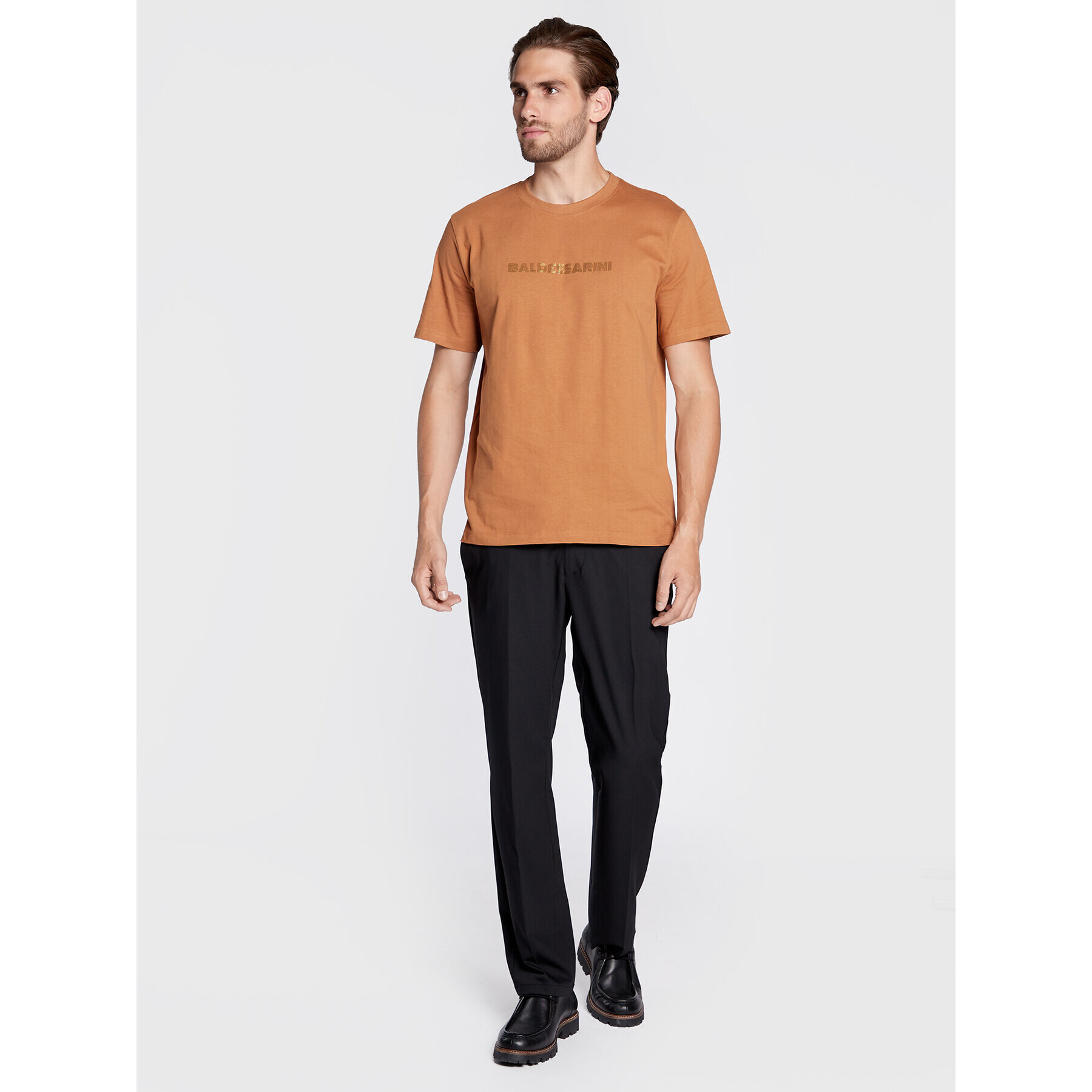 Baldessarini Тишърт Thore B4 20046/000/5081 Кафяв Regular Fit - Pepit.bg
