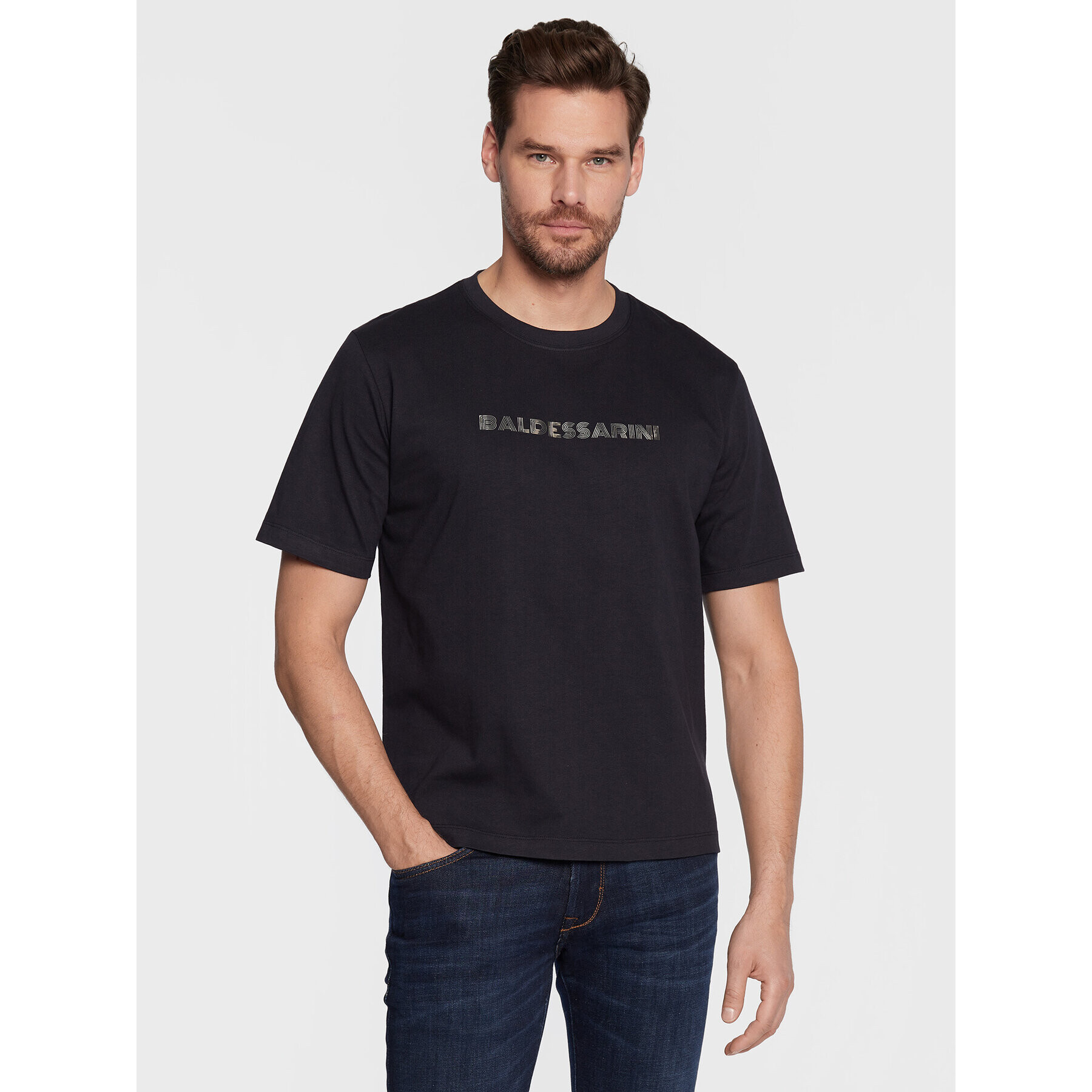Baldessarini Тишърт Thore B4 20046/000/5081 Тъмносин Modern Fit - Pepit.bg